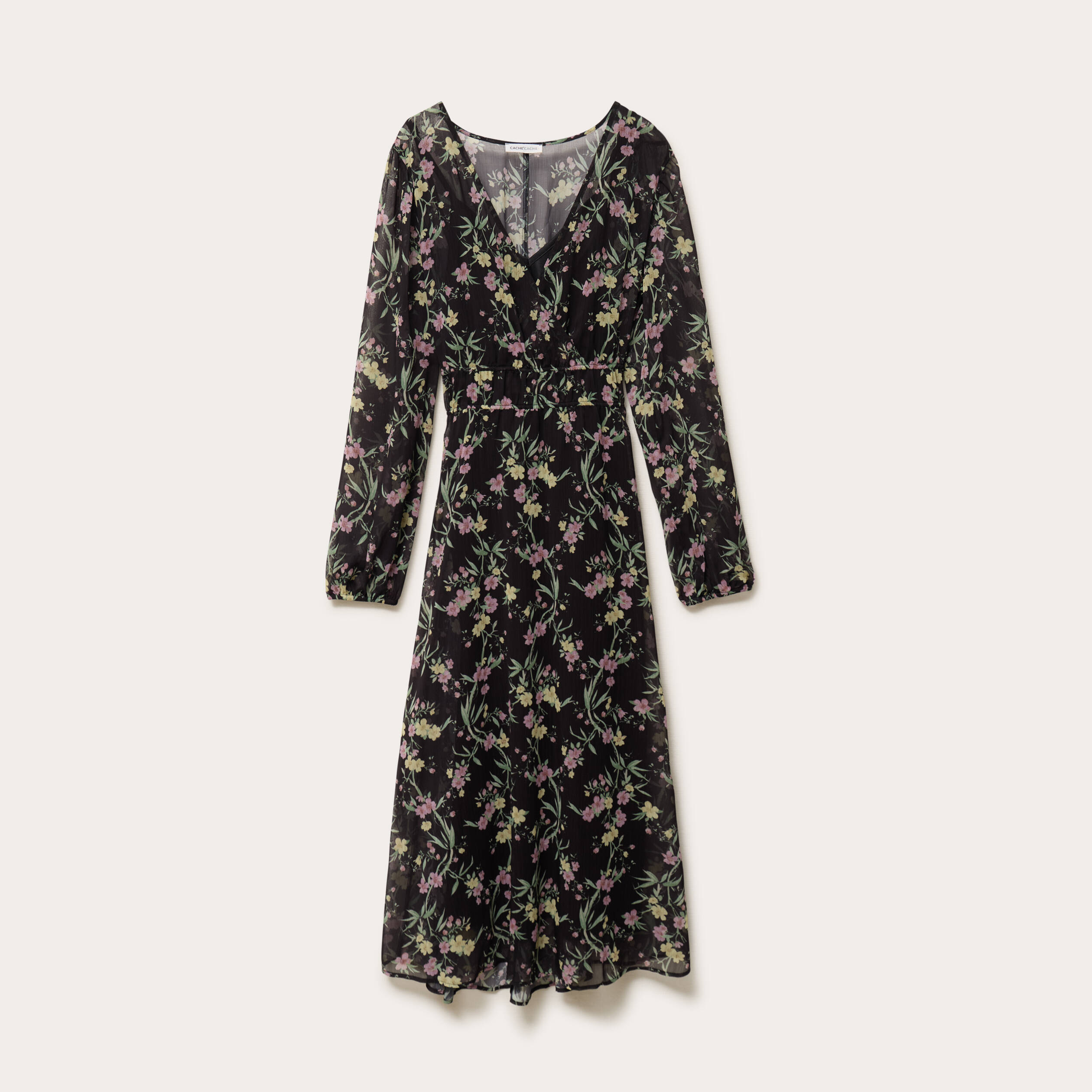 Robe &eacute;vas&eacute;e noir femme