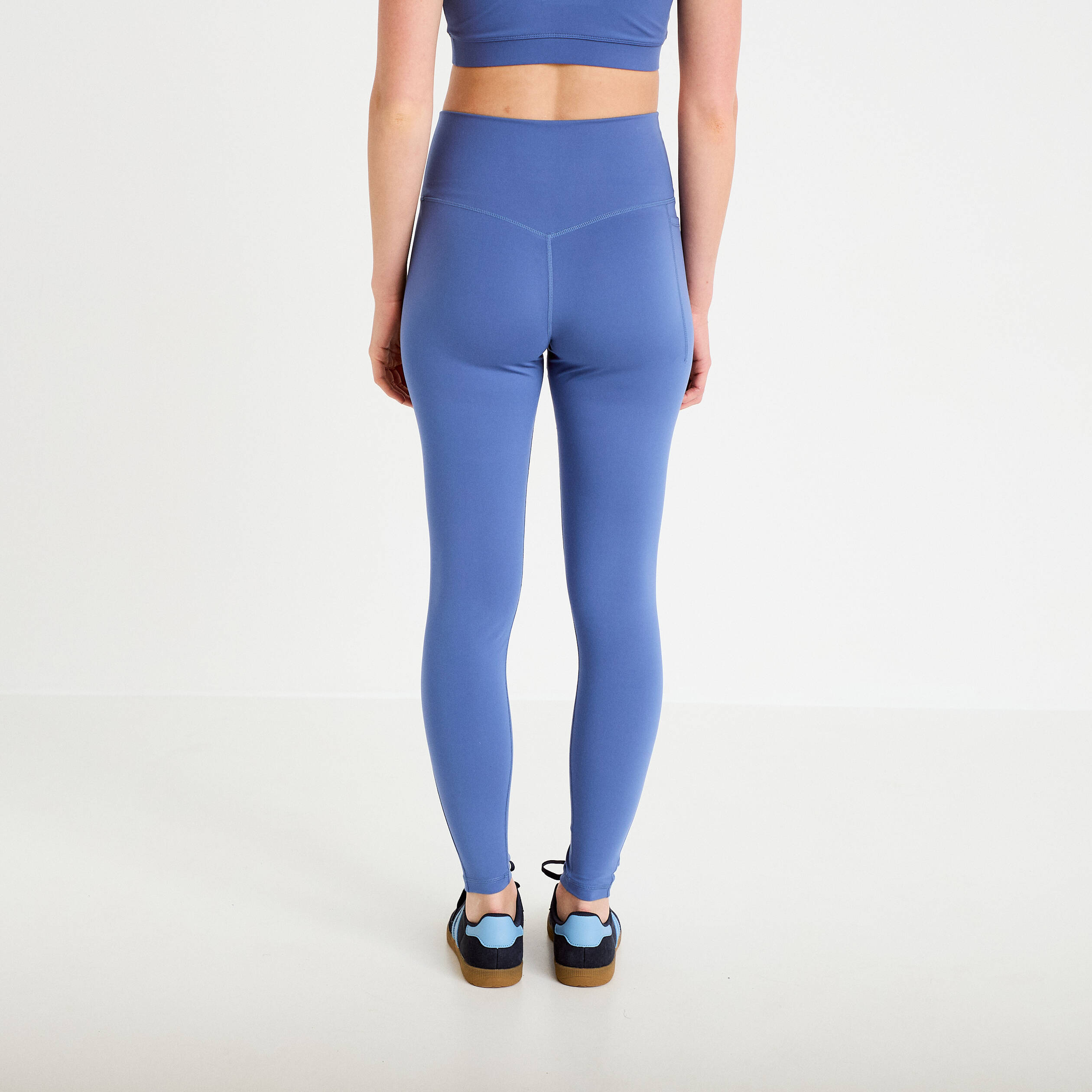 Legging taille haute activewear bleu fonc&eacute; femme