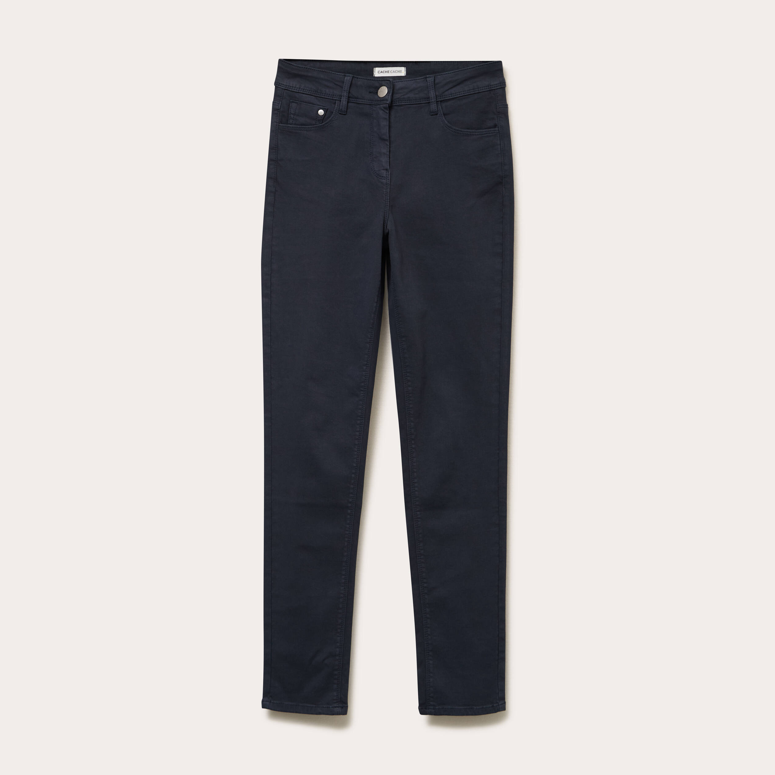 Jeans slim 5 poches bleu marine femme