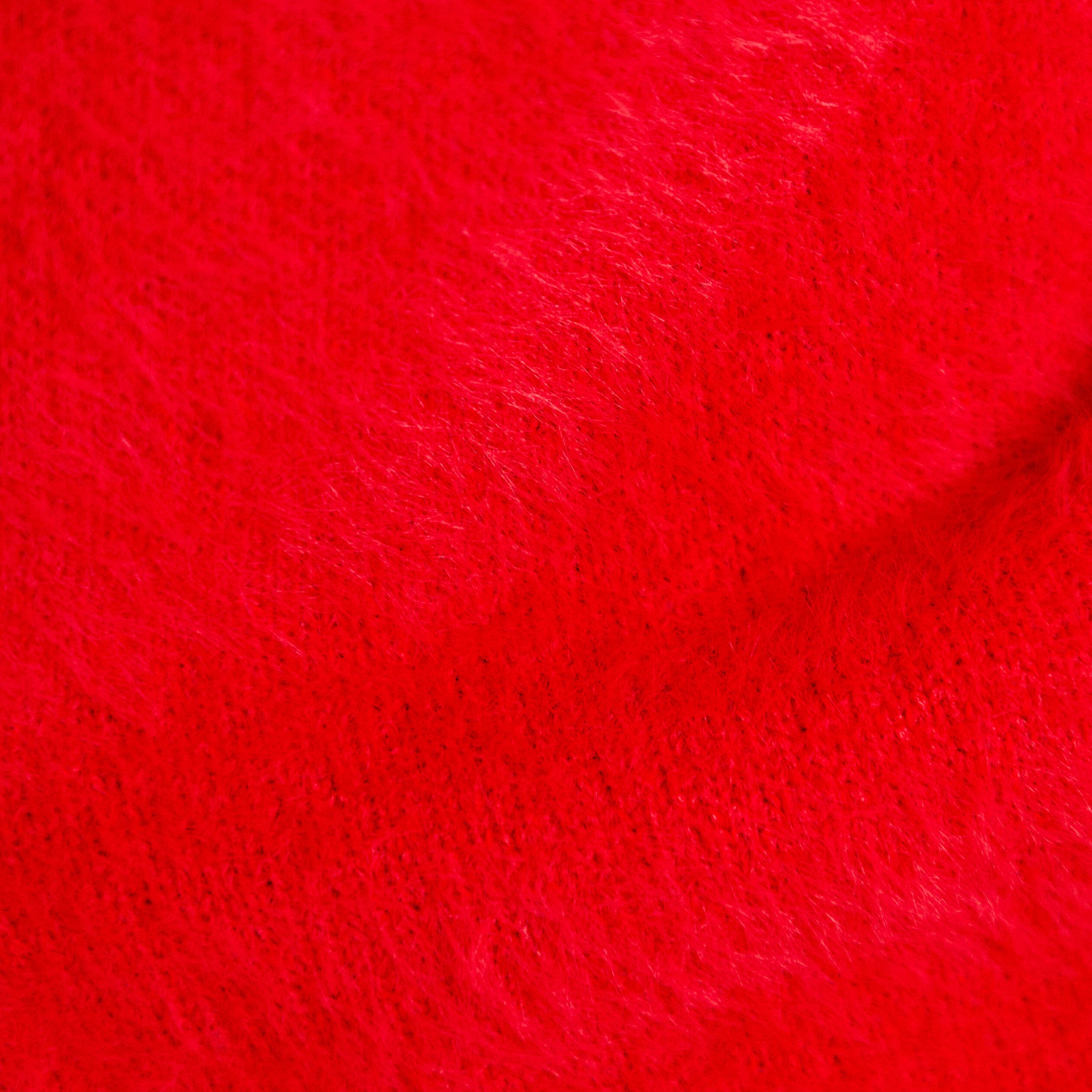 Pull col v manches longues rouge femme