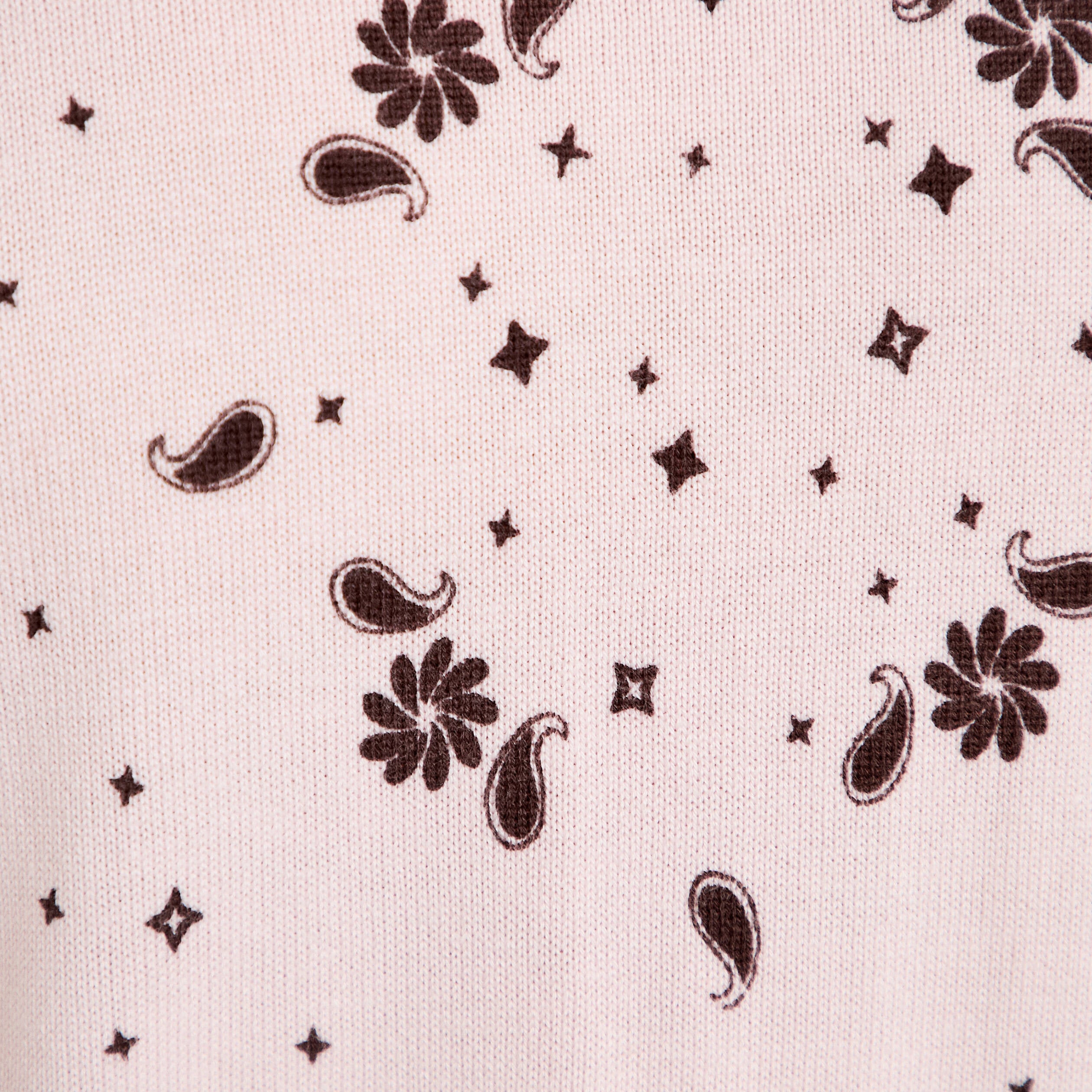 Pull col rond manches longues rose clair femme