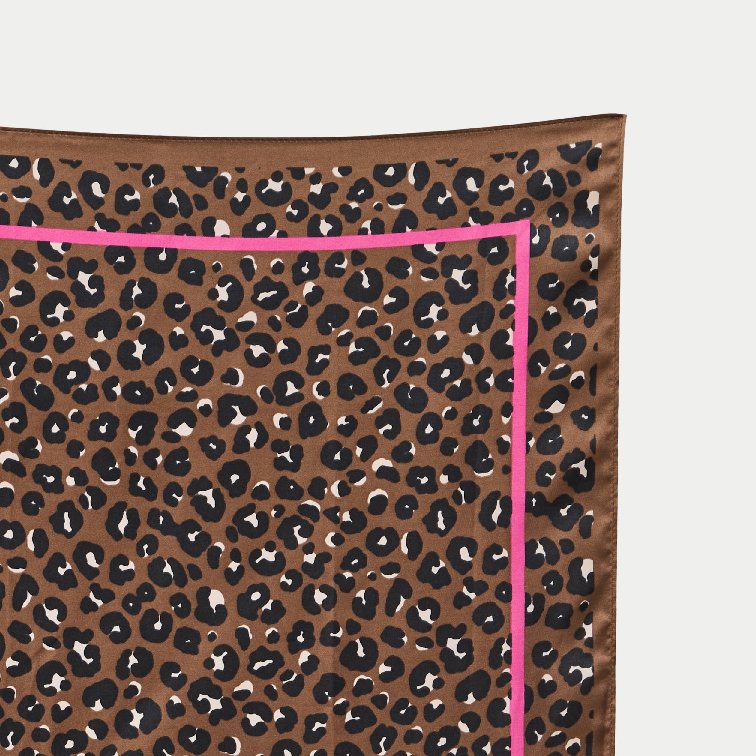 Foulard carr&eacute; satin taupe femme