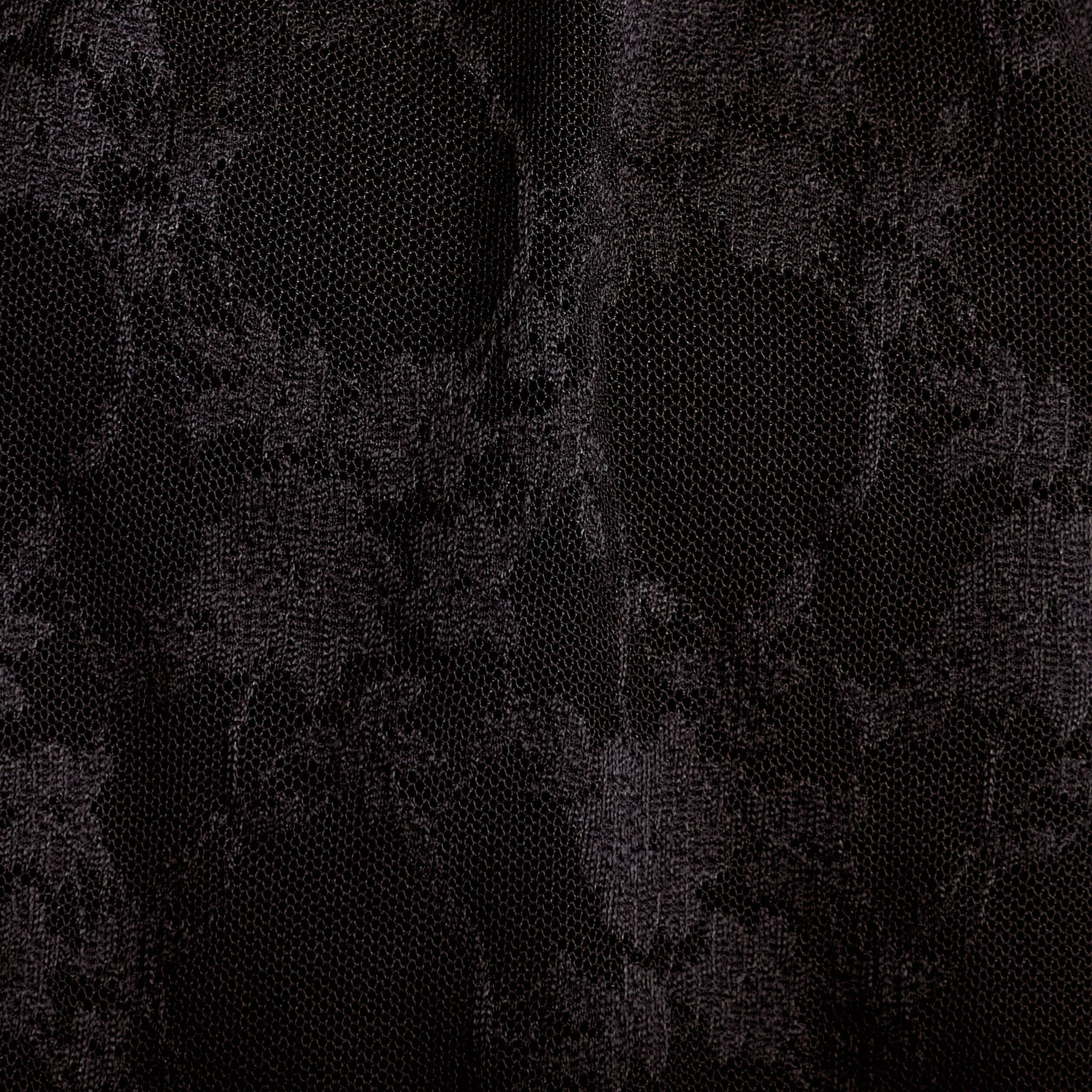 Blouse col rond manches longues dentelle noir femme