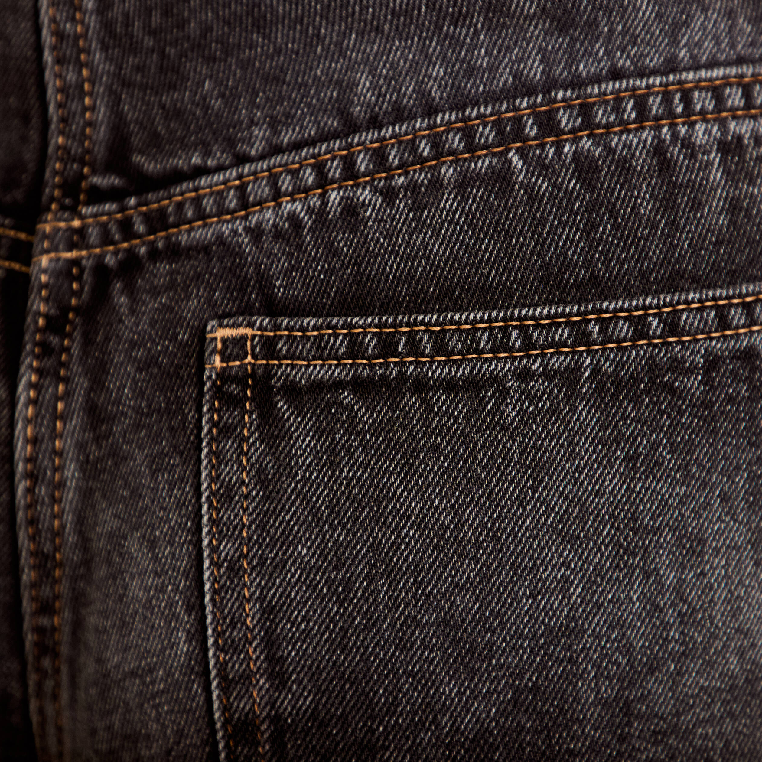 Jeans baggy taille basse denim snow noir femme