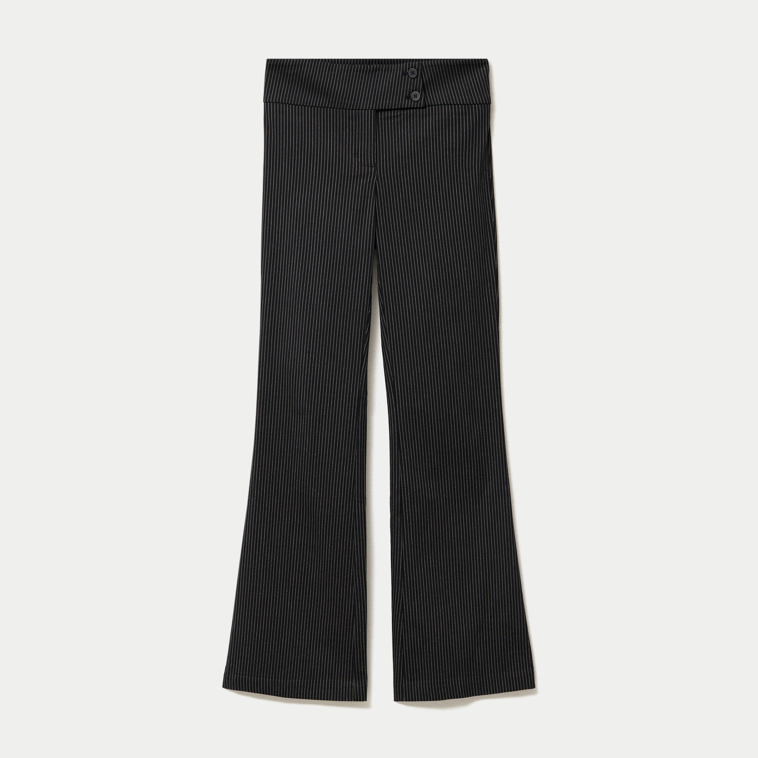 Pantalon bootcut taille basse noir femme