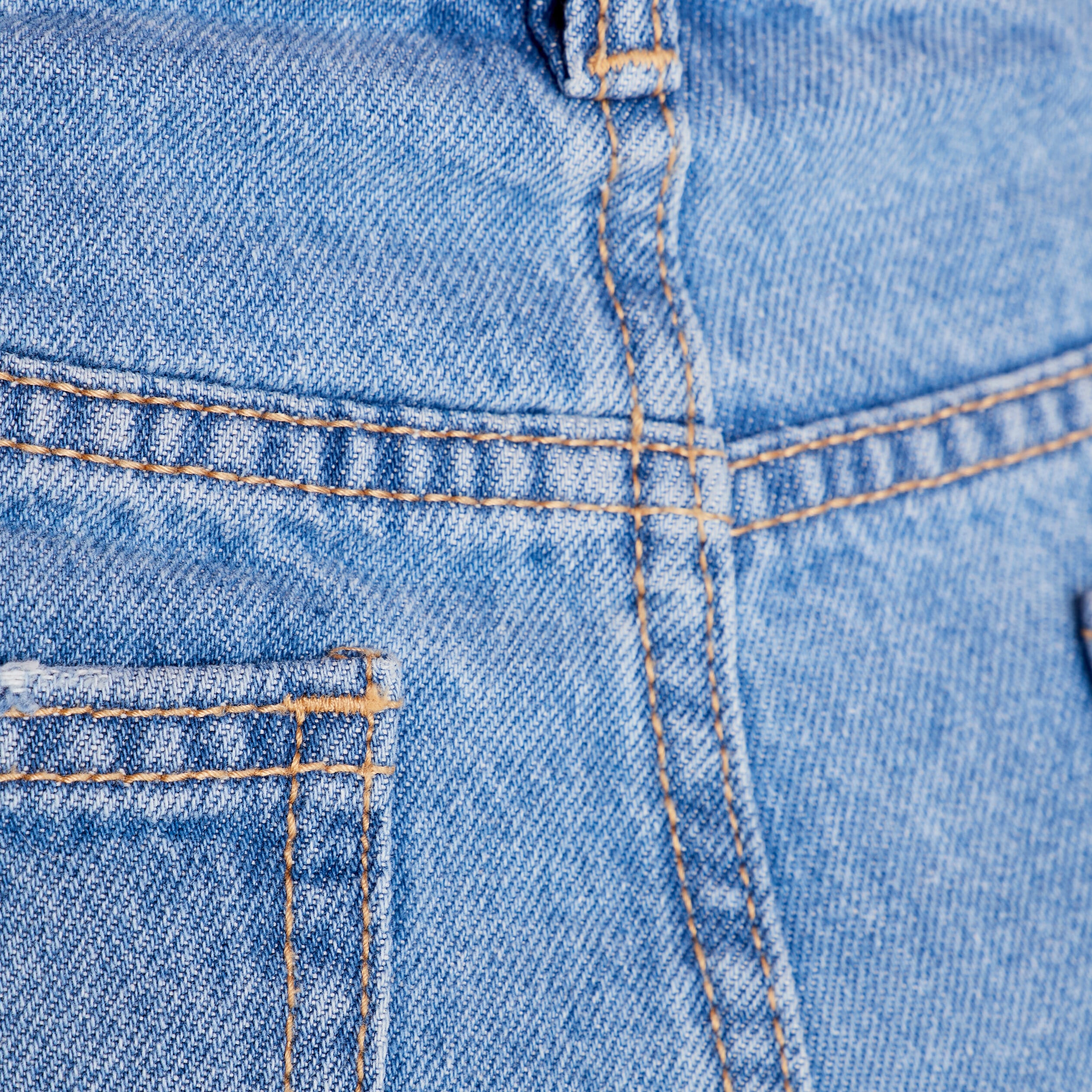 Short mom taille haute en jean denim double stone femme