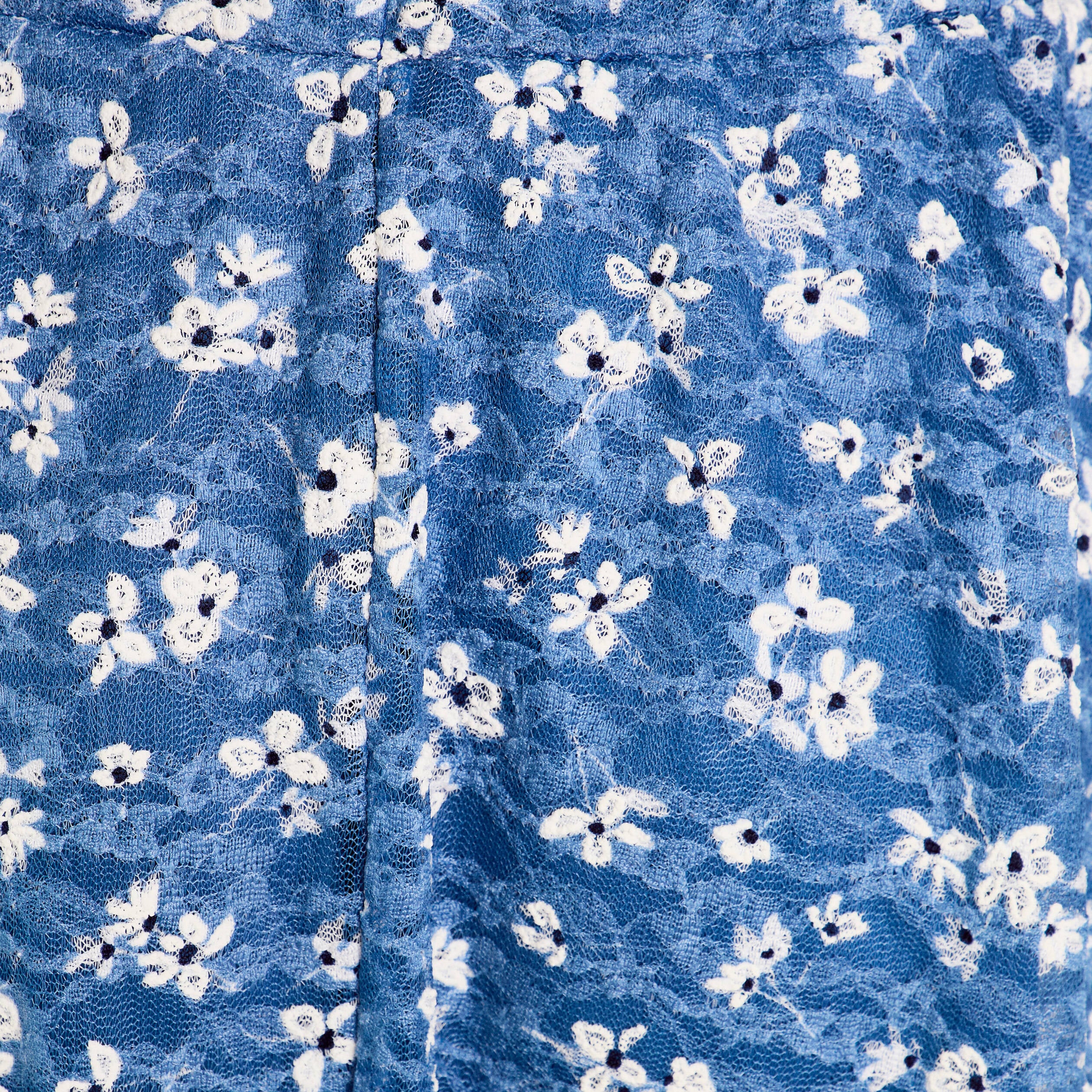 Jupe courte &eacute;vas&eacute;e en voile doubl&eacute;e bleu femme