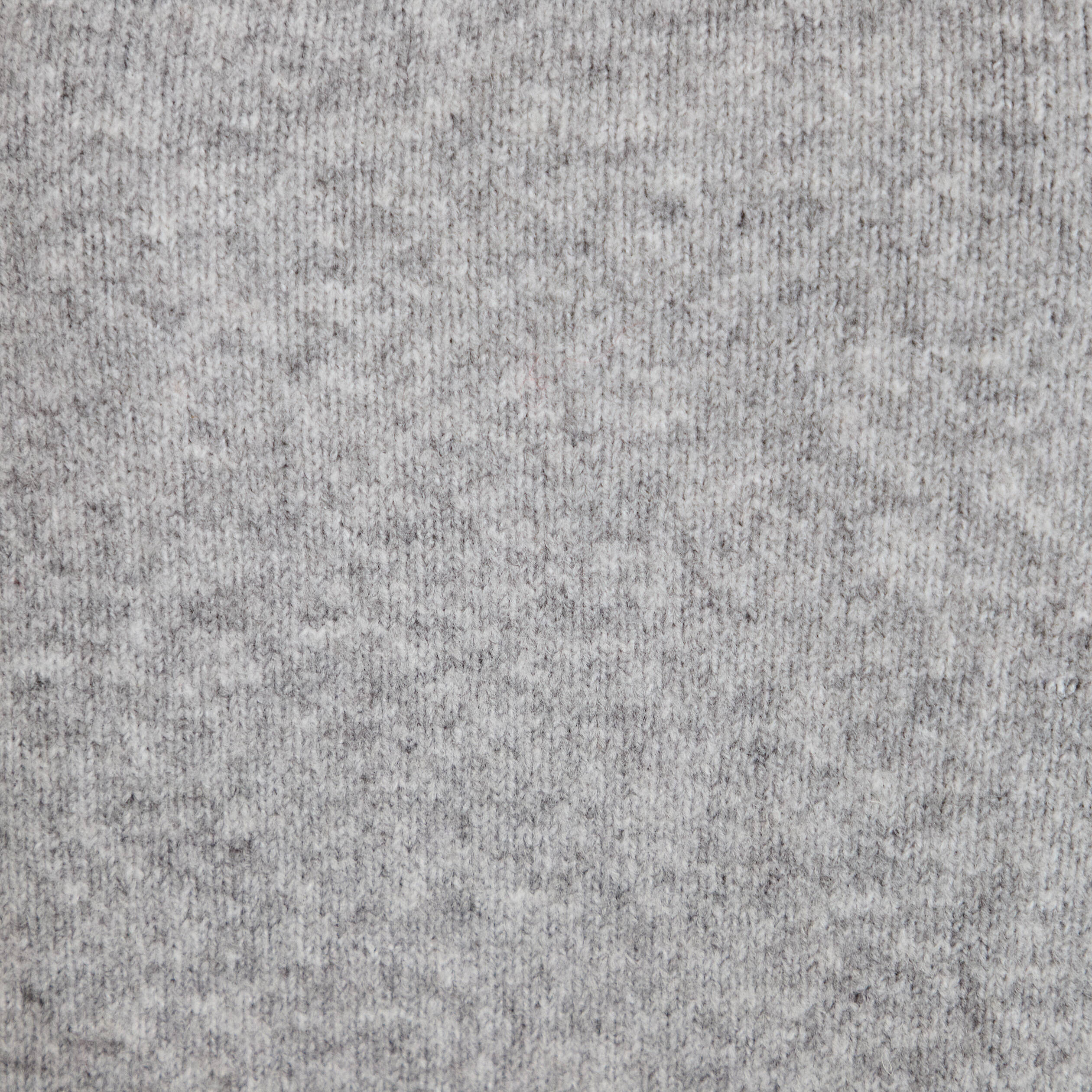 Pull oversize broderie col rond gris clair femme