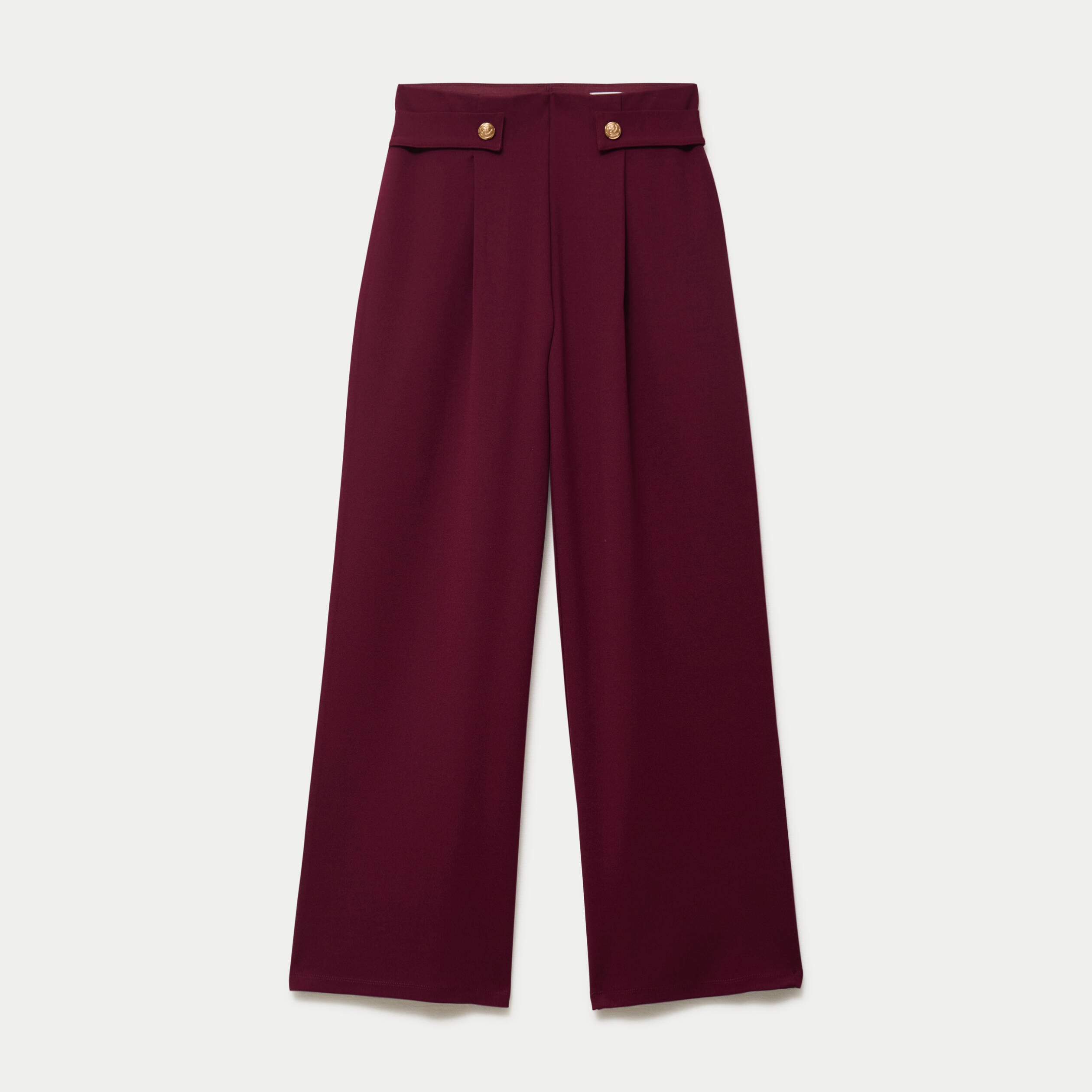 Pantalon bootcut taille standard bordeaux femme