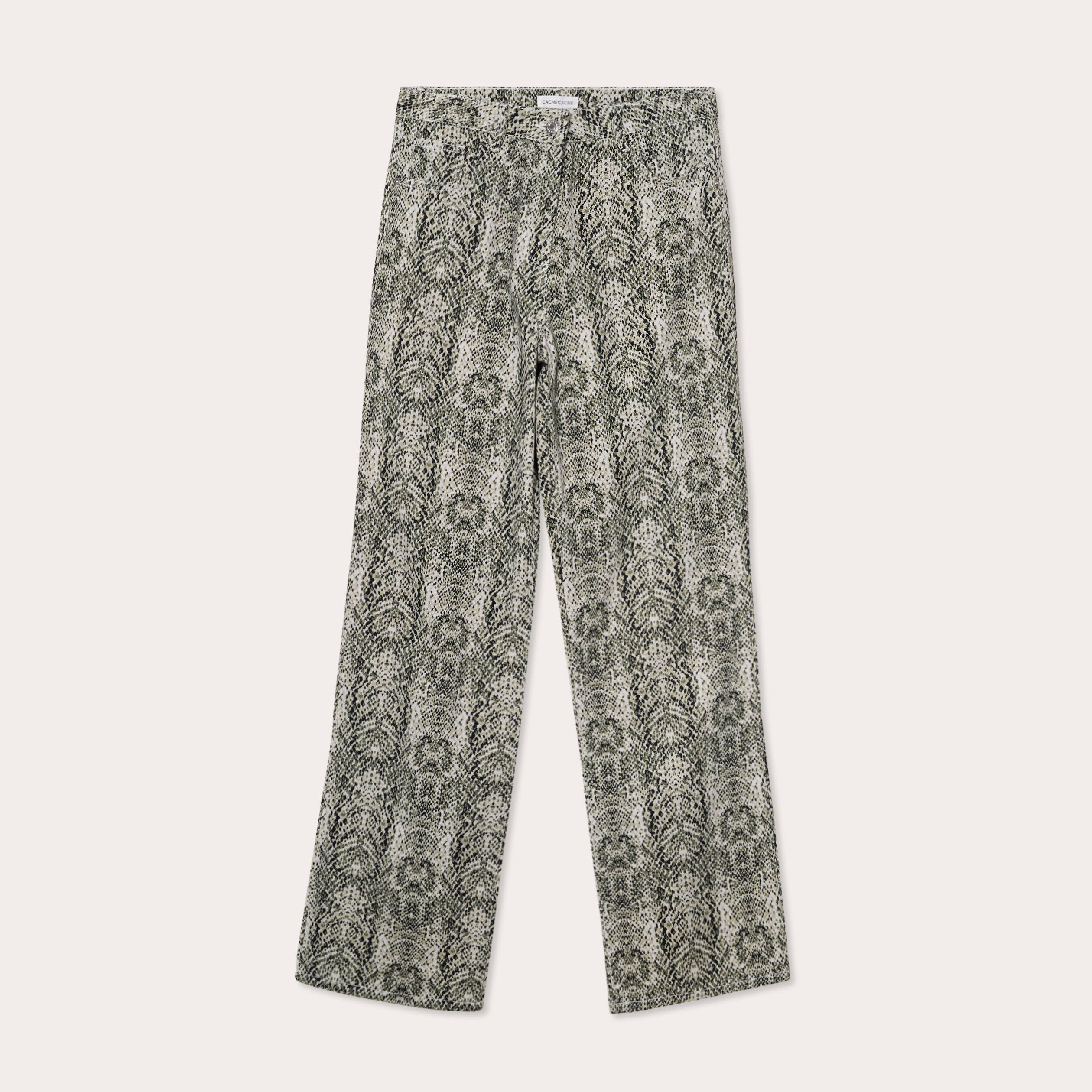 Pantalon large vert kaki femme