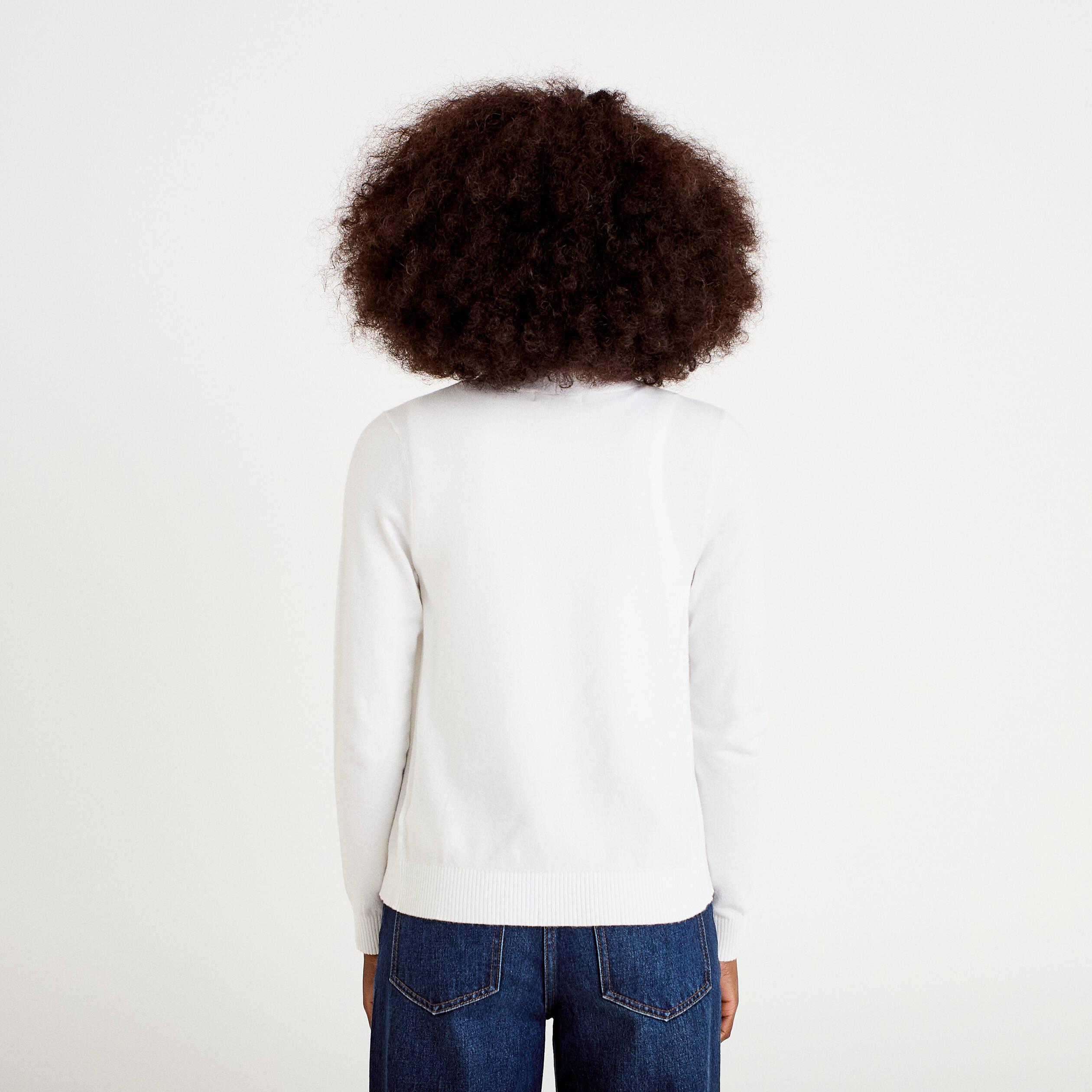Gilet manches longues blanc femme
