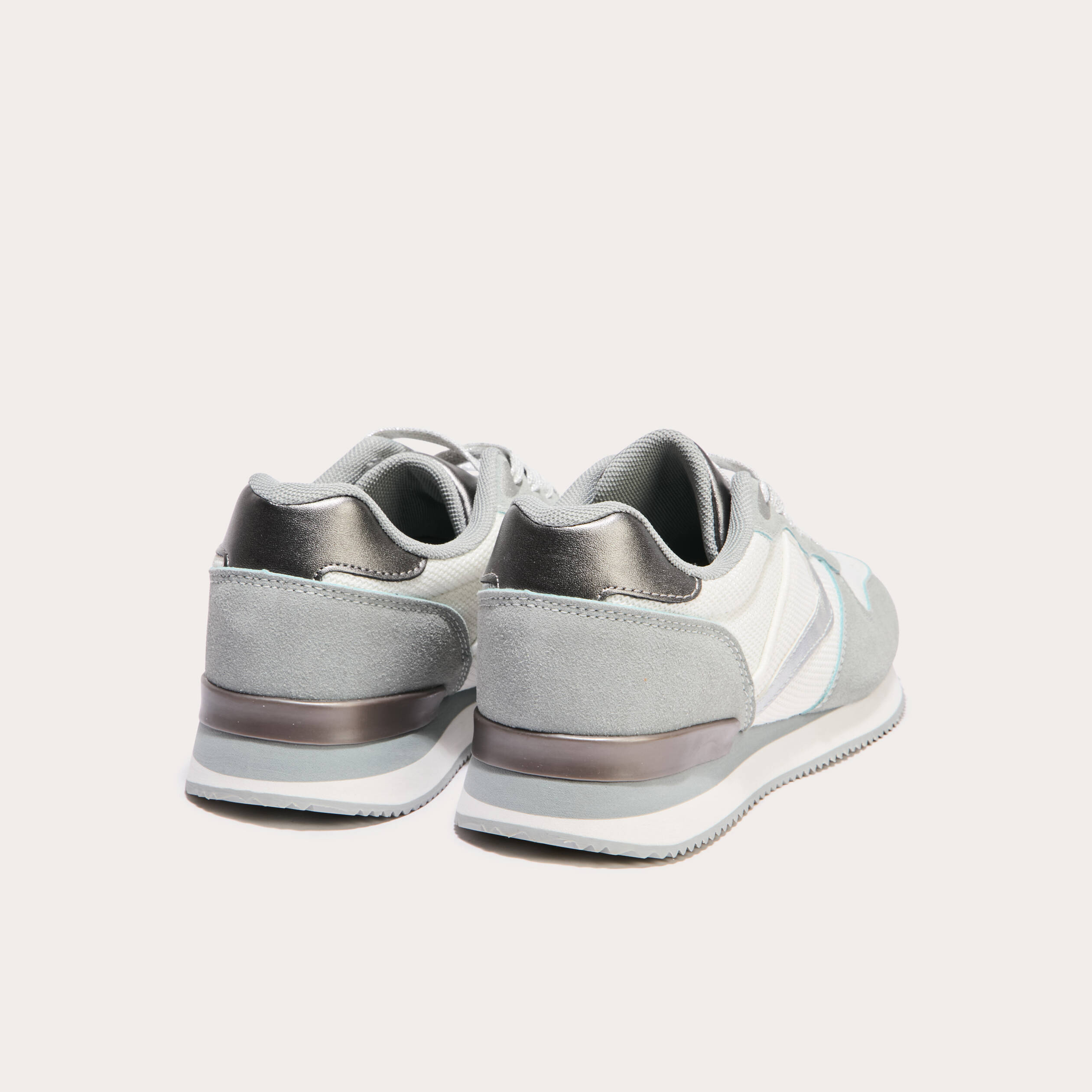 Sneakers plates bleu canard femme