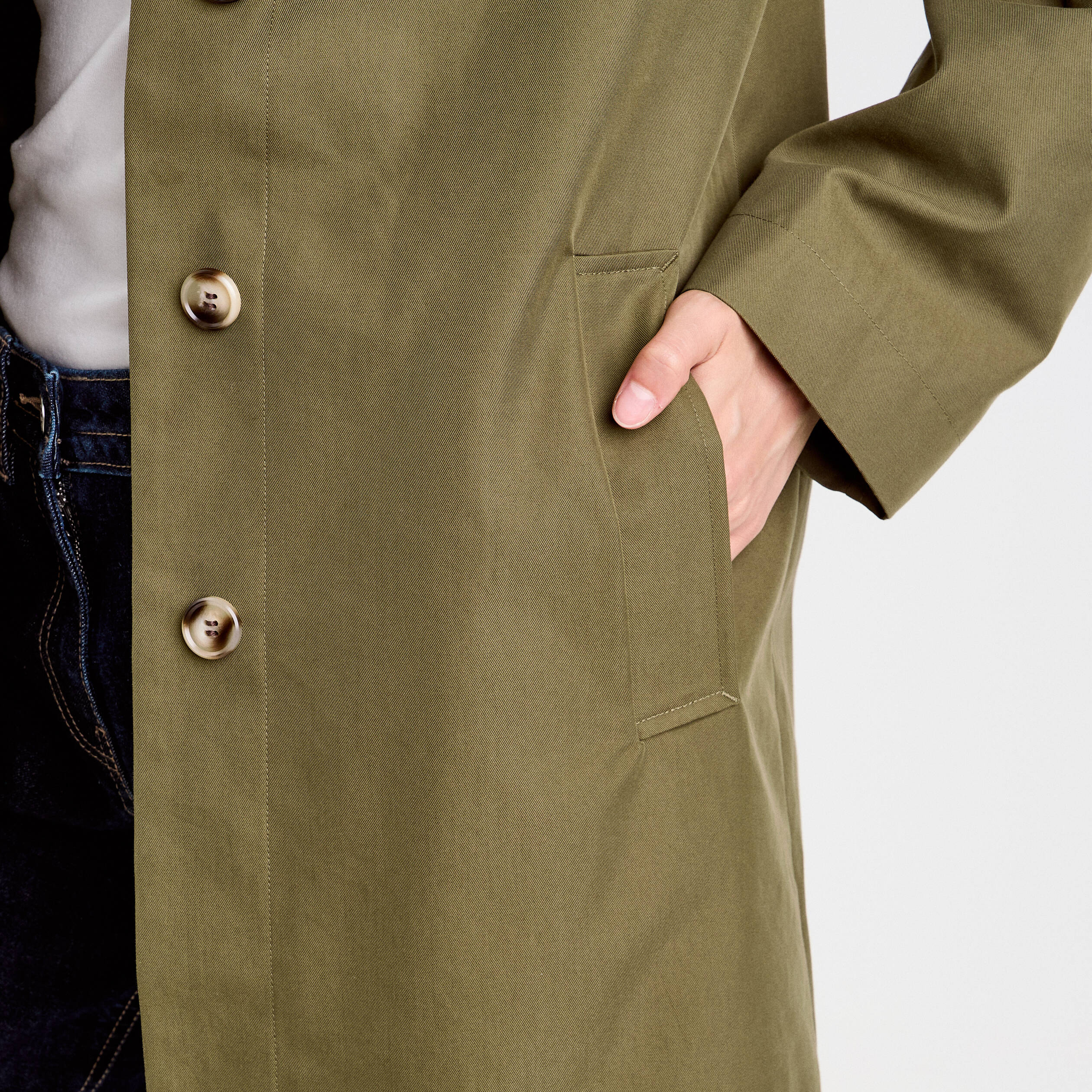Trench Court Femme Manches Longues - Léger Et Décontracté Pour Printemps Et Automne - Plusieurs Couleurs