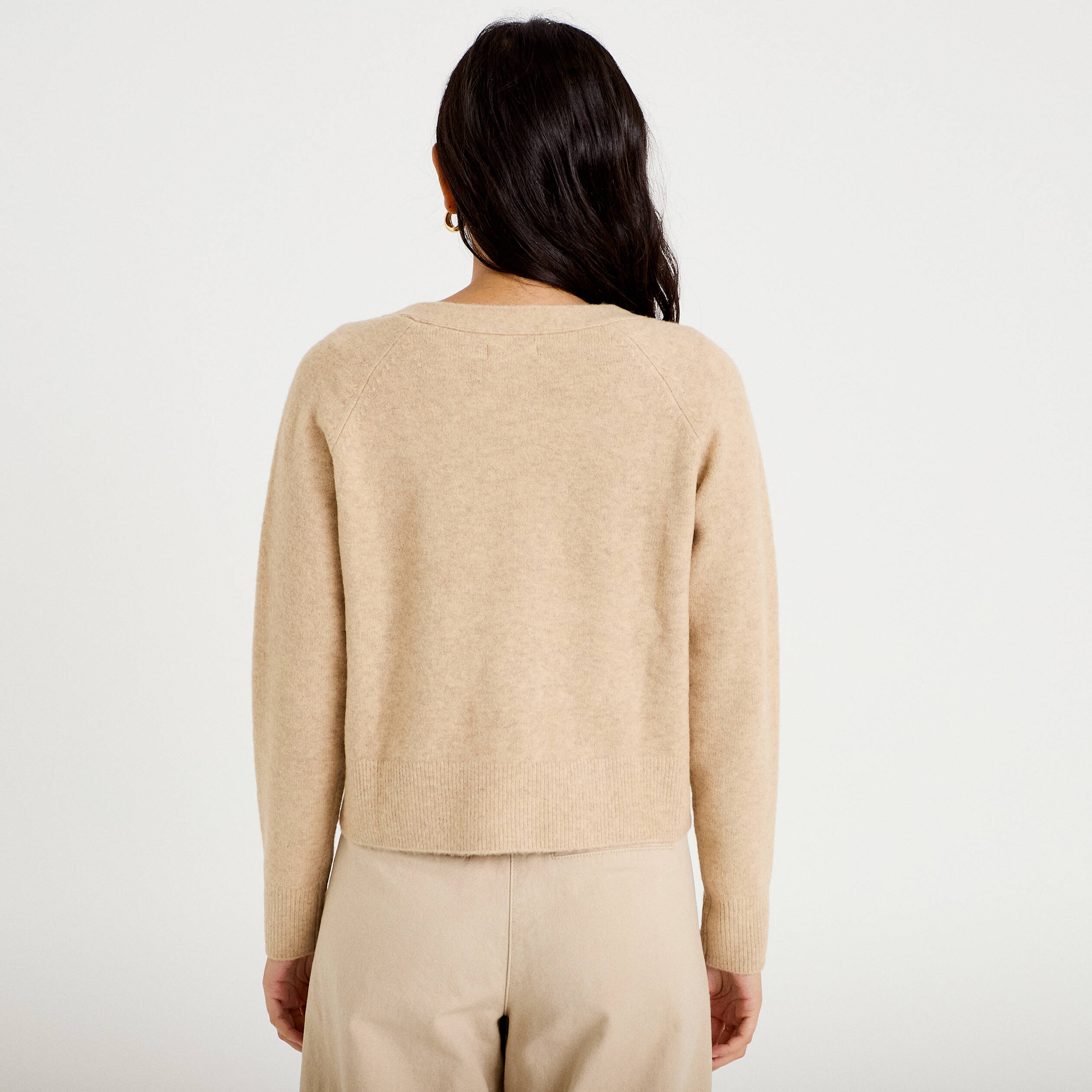 Gilet boutons coeur beige femme