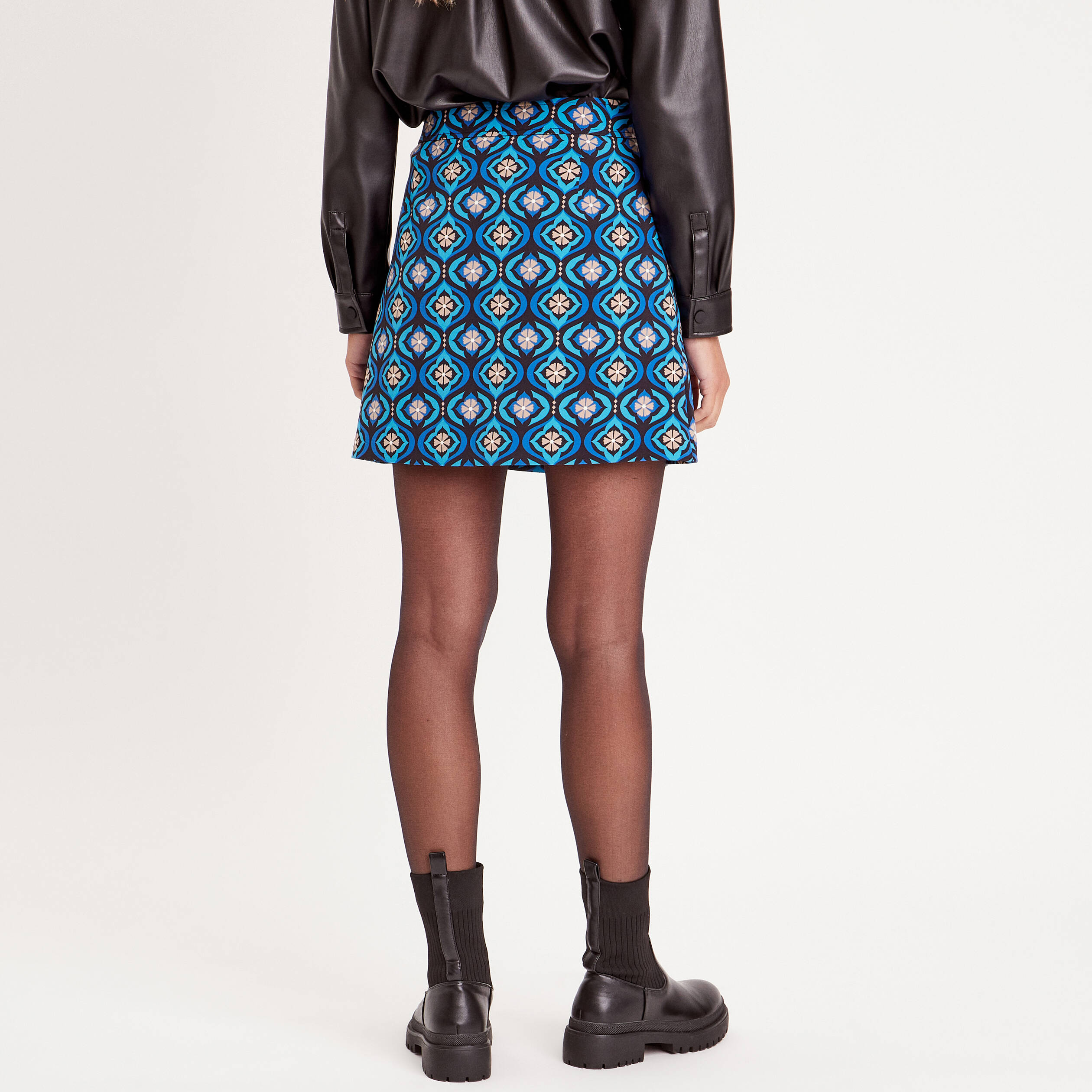 Jupe Droite Noire H&M Femme - Taille L (40), Coton-élasthanne, Parfaite Pour Le Bureau Ou Soirée
