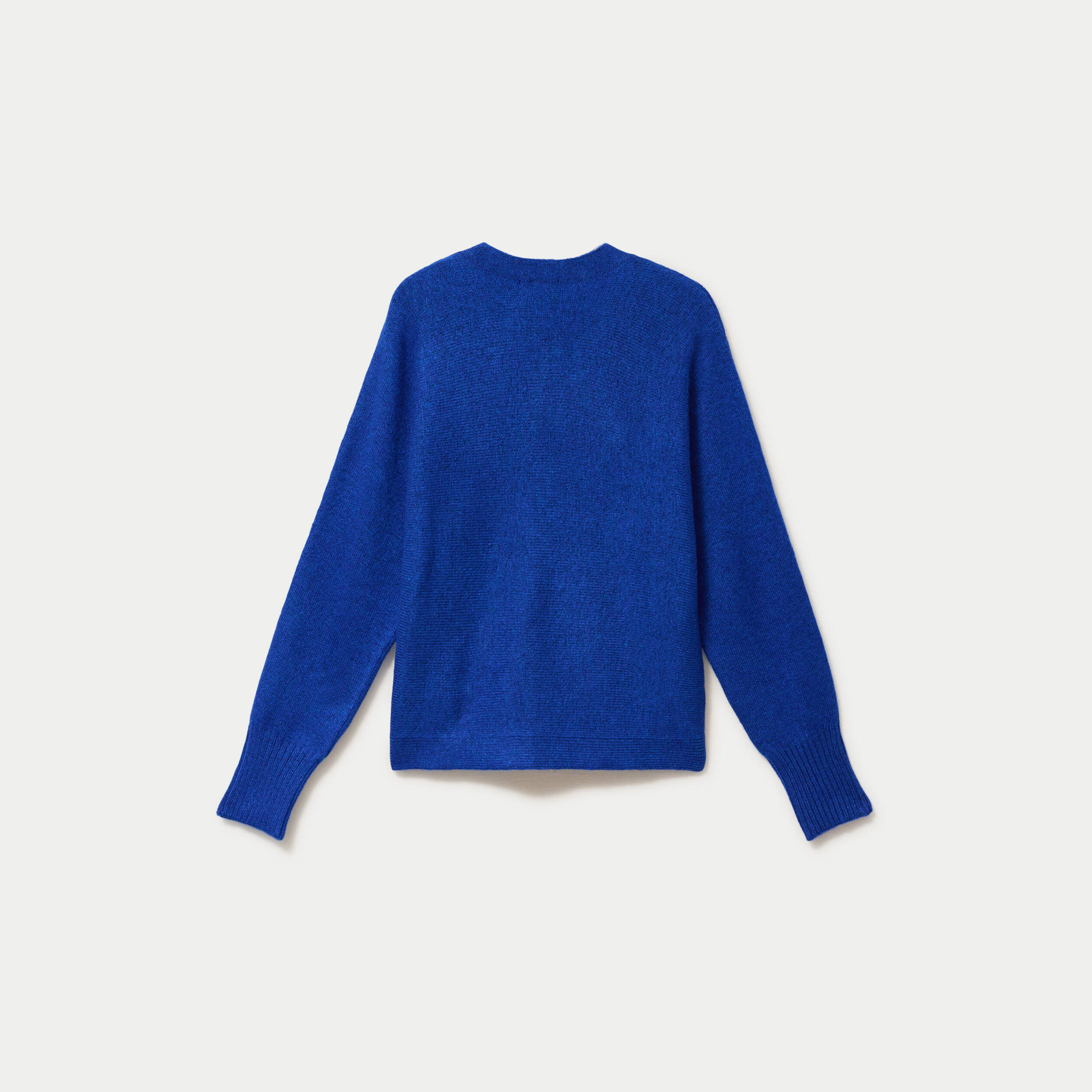 Gilet ajust&eacute; col v manches longues bleu electrique femme