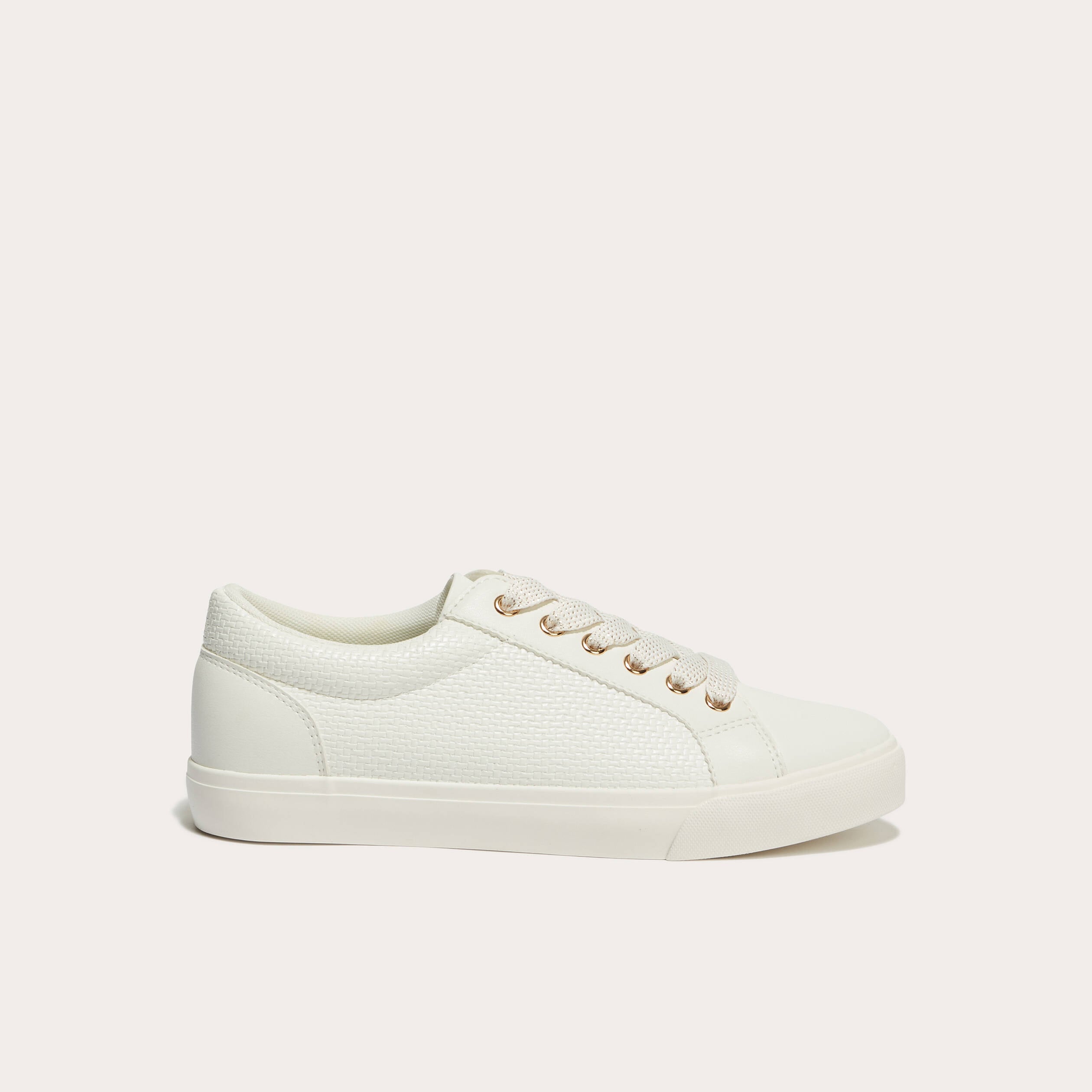 Baskets &agrave; lacets blanc femme