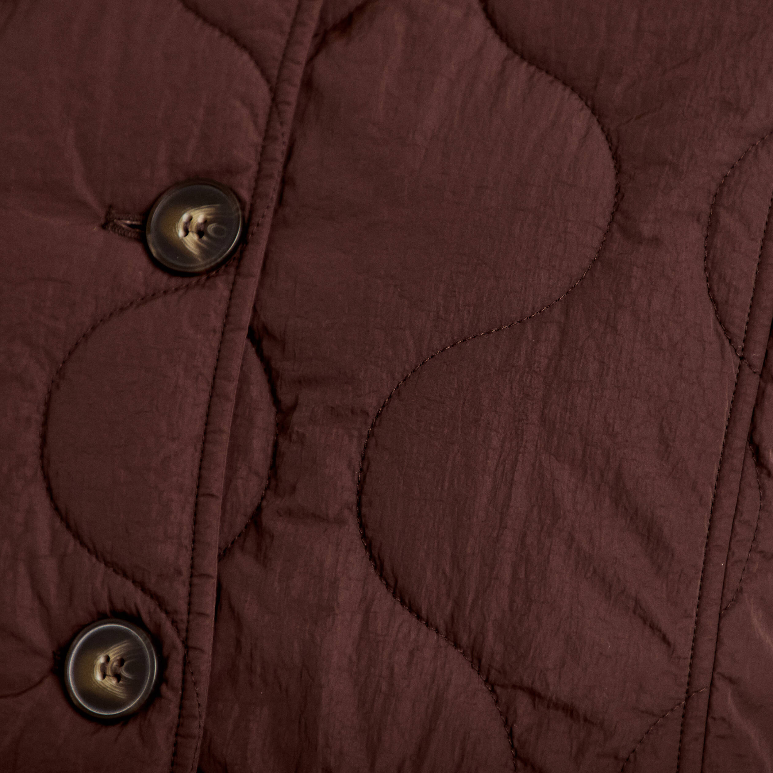 Veste ample manches longues marron fonc&eacute; femme