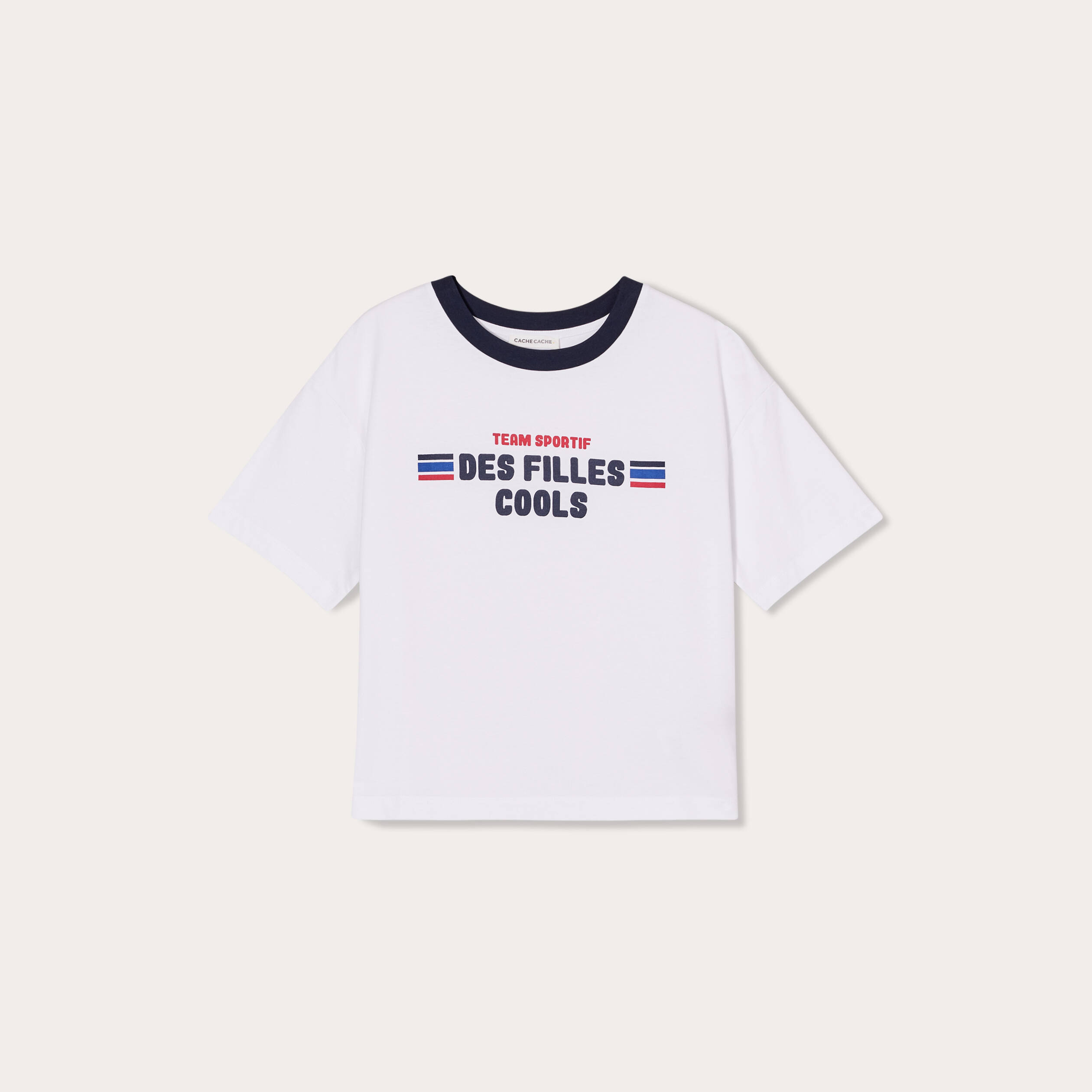 T-shirt manches courtes blanc femme