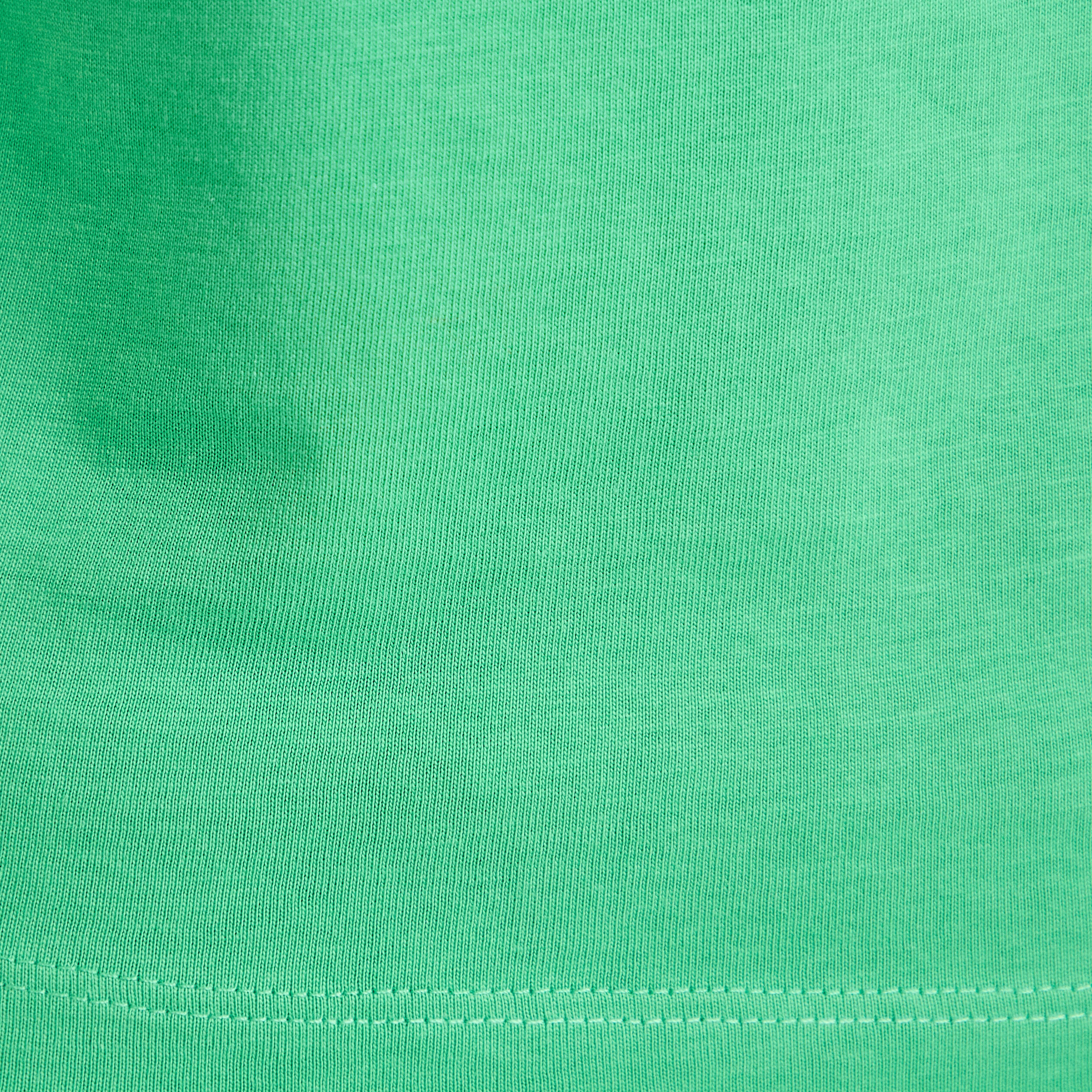 T-shirt col v manches courtes vert femme