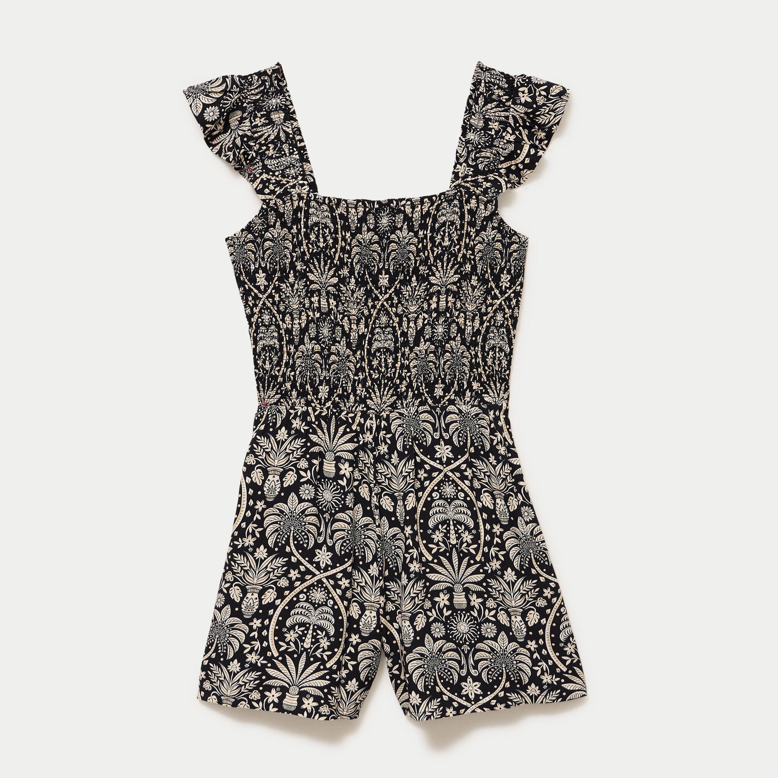 Combishort coupe large noir femme