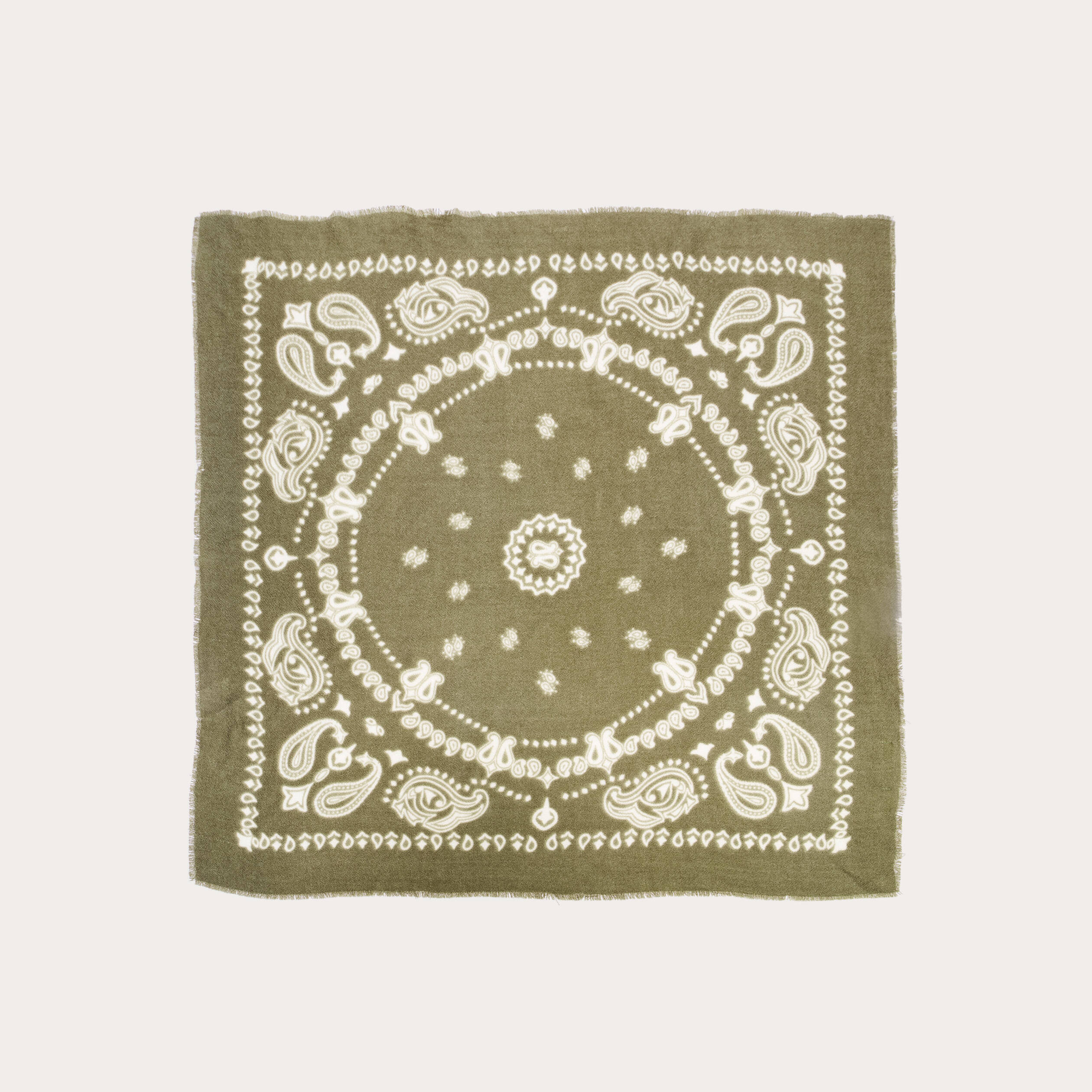 Foulard vert kaki femme