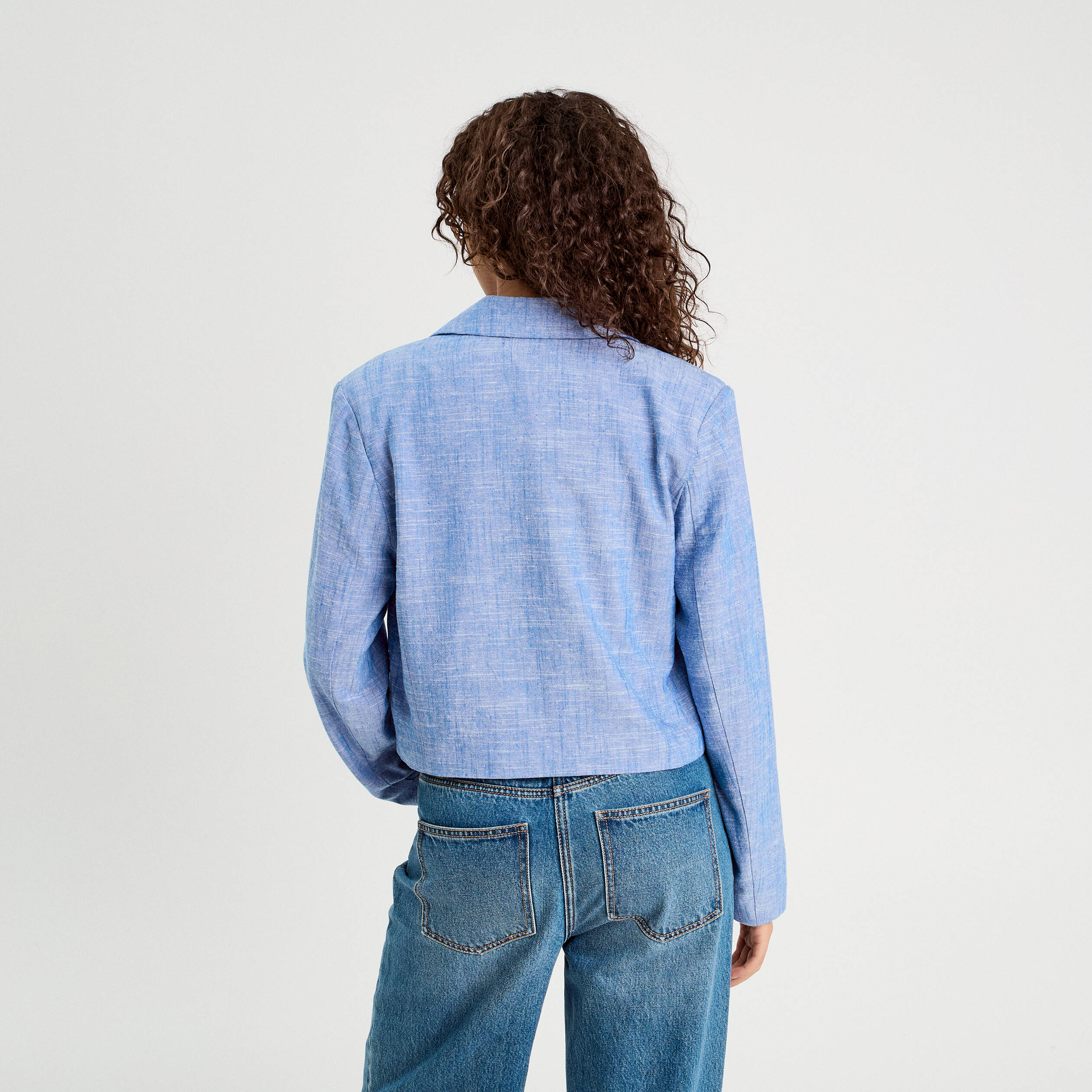 Blazer Femme Esprit - Coupe Classique, Col Chemise, Poches Plaquées, Manches Boutonnées, Style élégant Décontracté