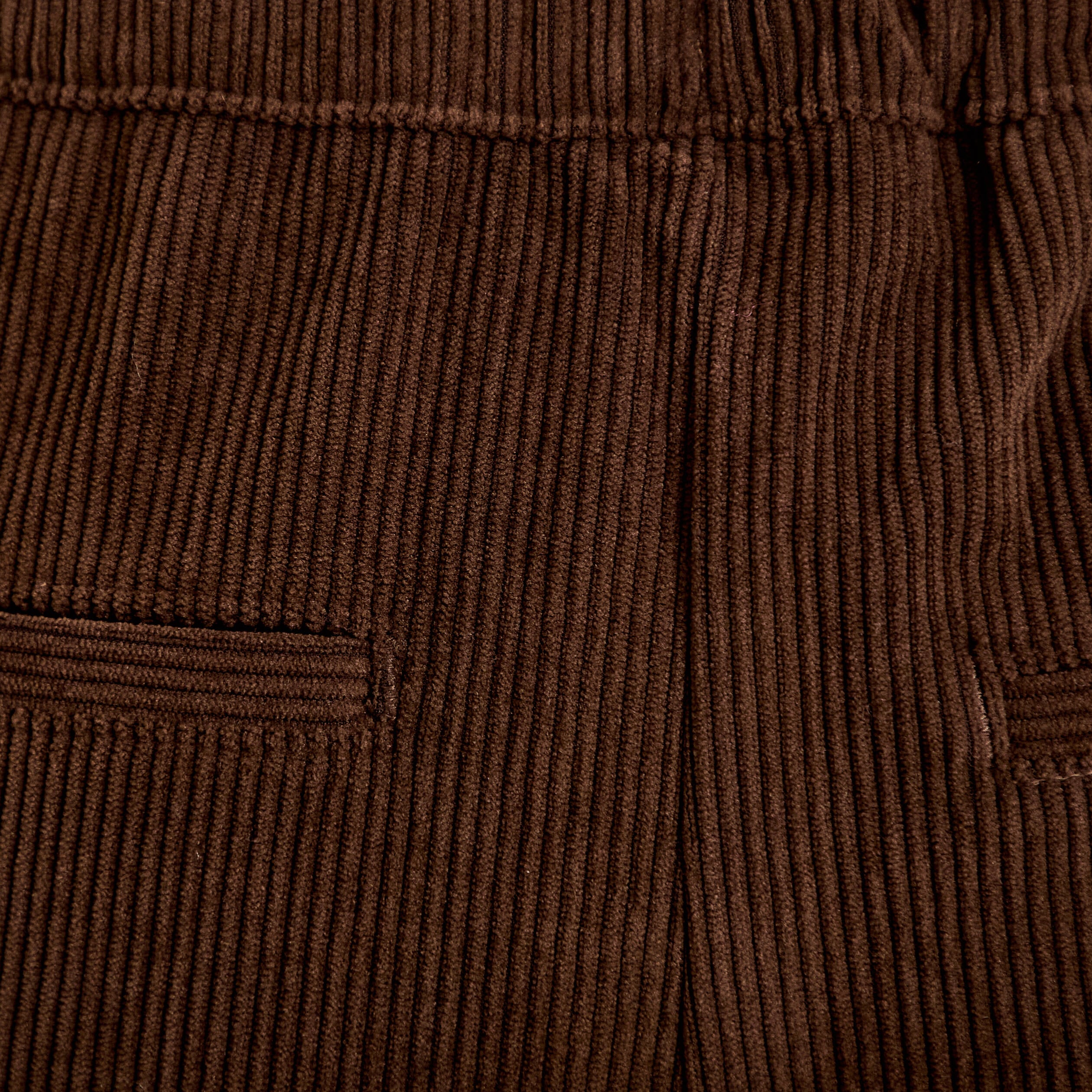 Pantalon jogging taille standard velours marron fonc&eacute; femme