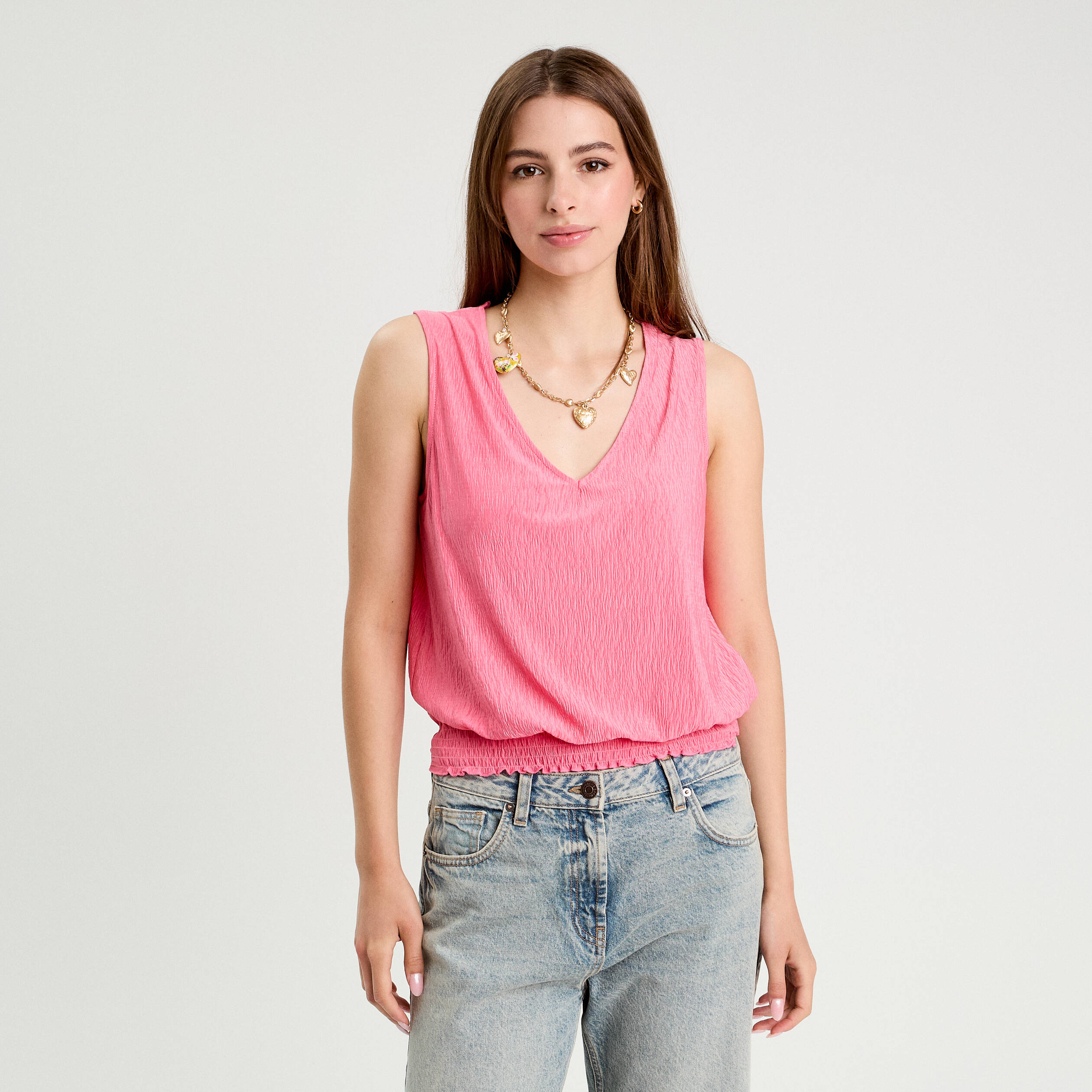 D&eacute;bardeur cintr&eacute; rose femme