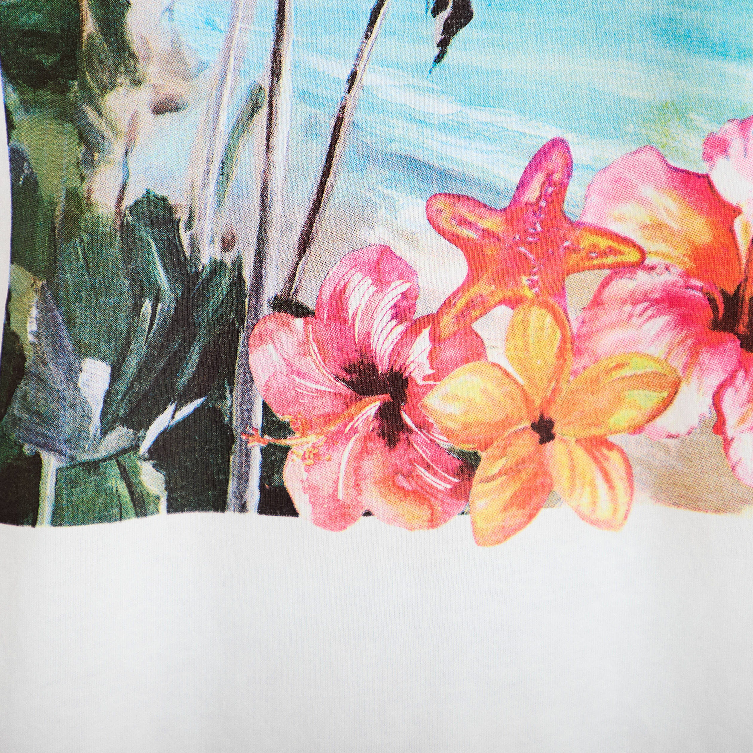 T-shirt col rond manches courtes ecru femme