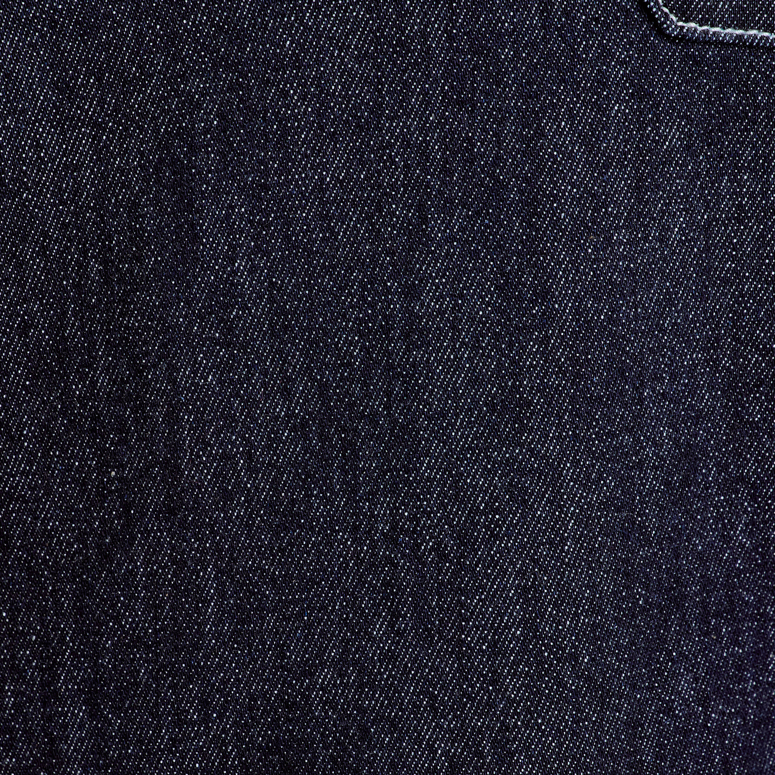 Blouse col chemise manches longues denim brut femme