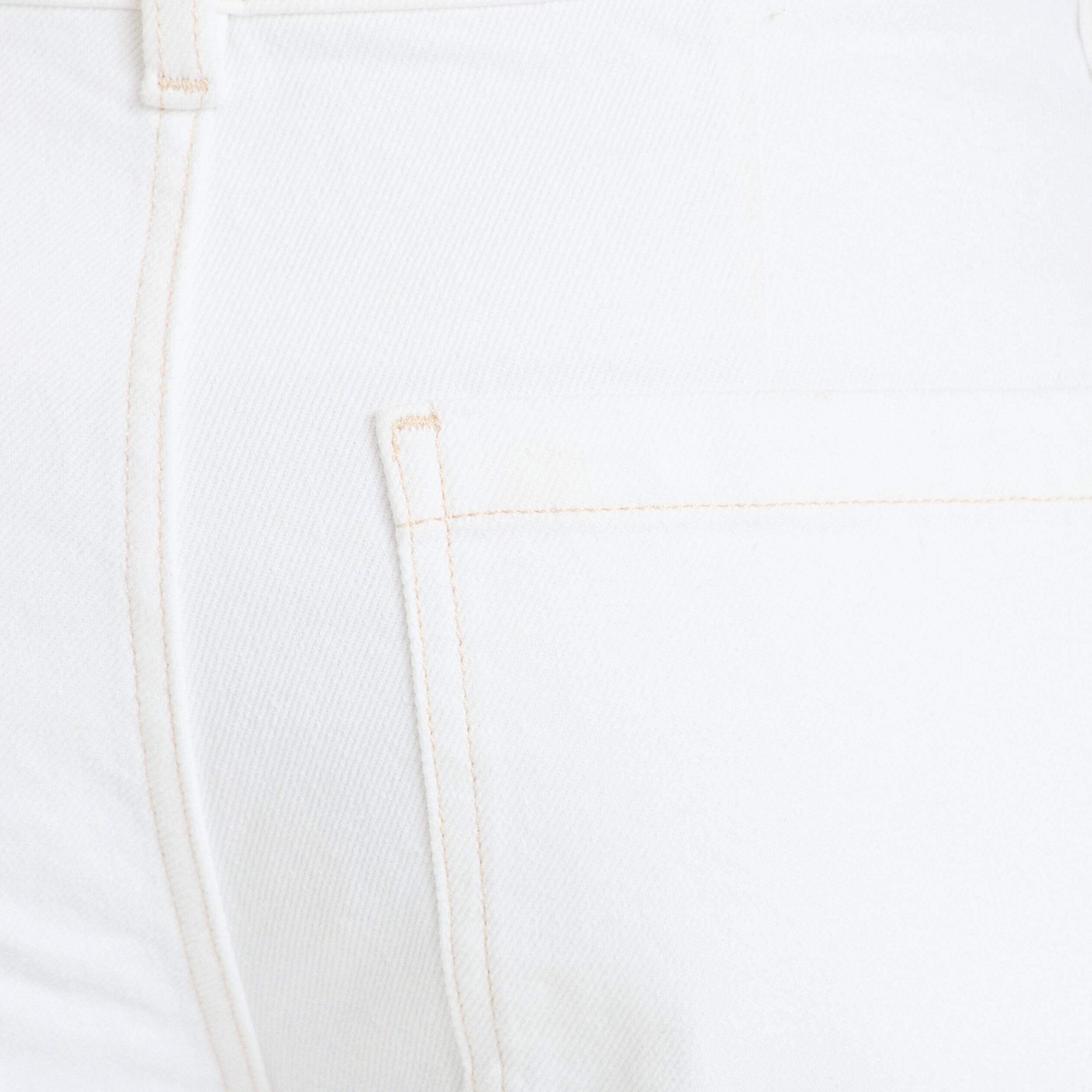 Jean wide leg taille haute denim blanc femme