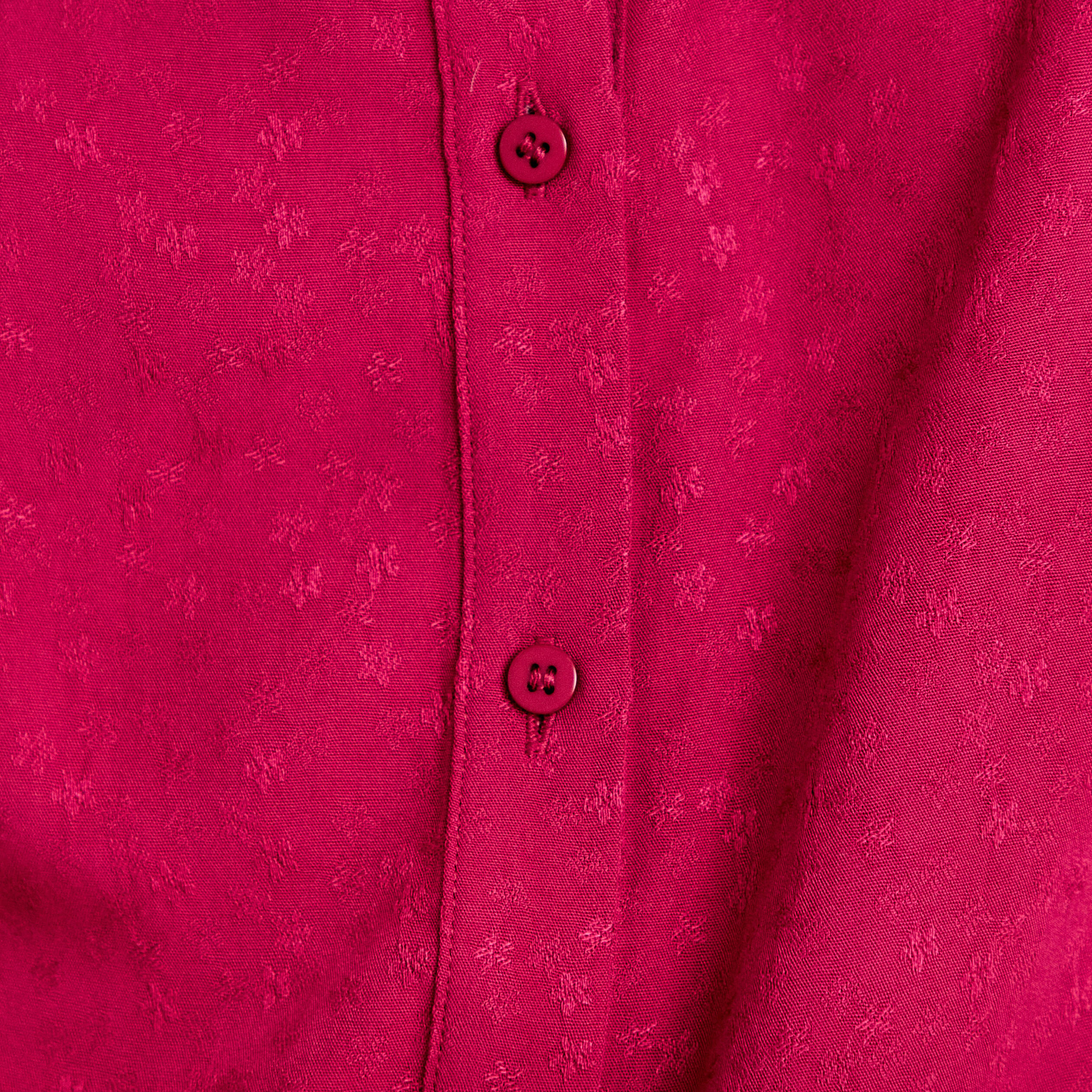 Chemise sans manches col am&eacute;ricain rouge femme