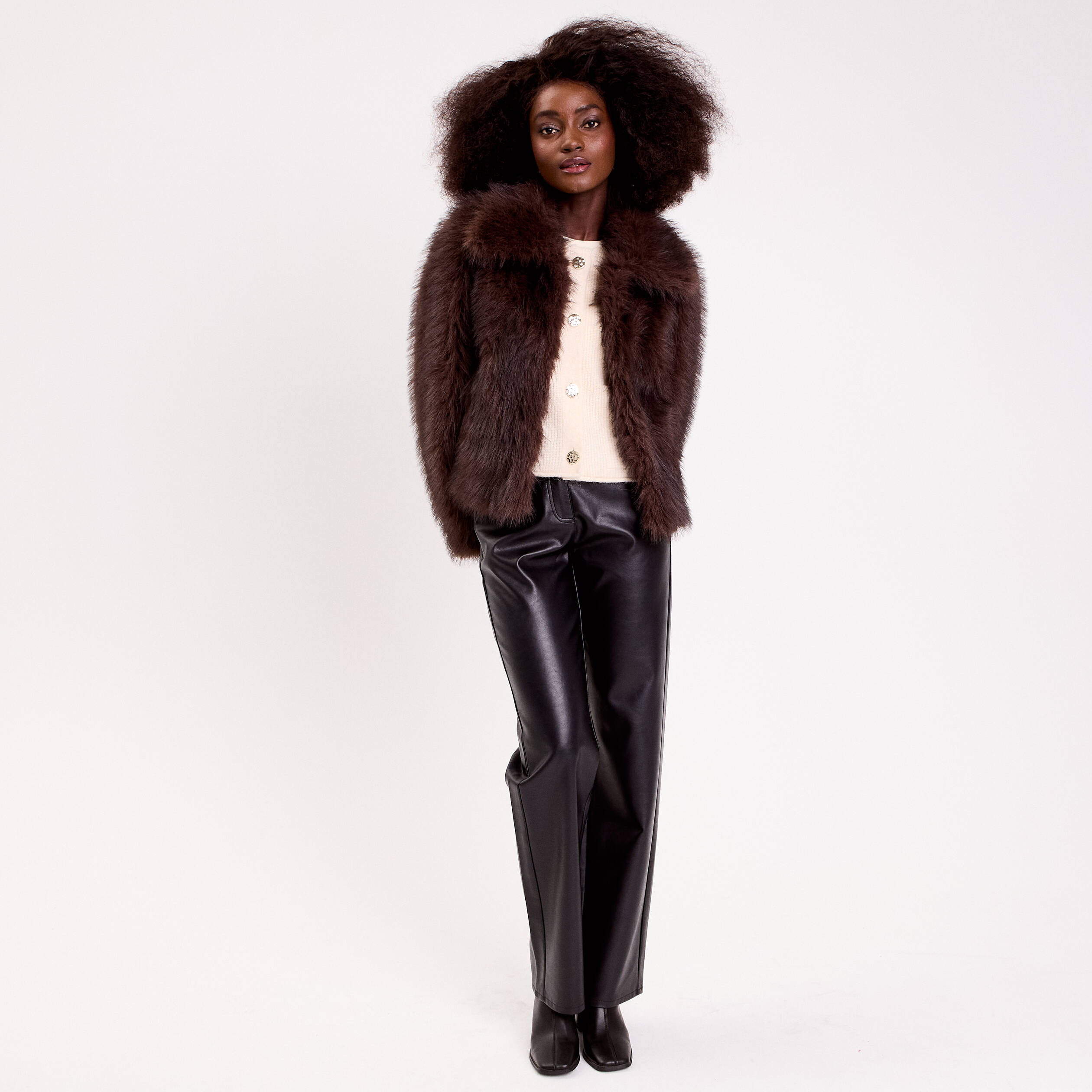 Gilet sans manches ecru femme