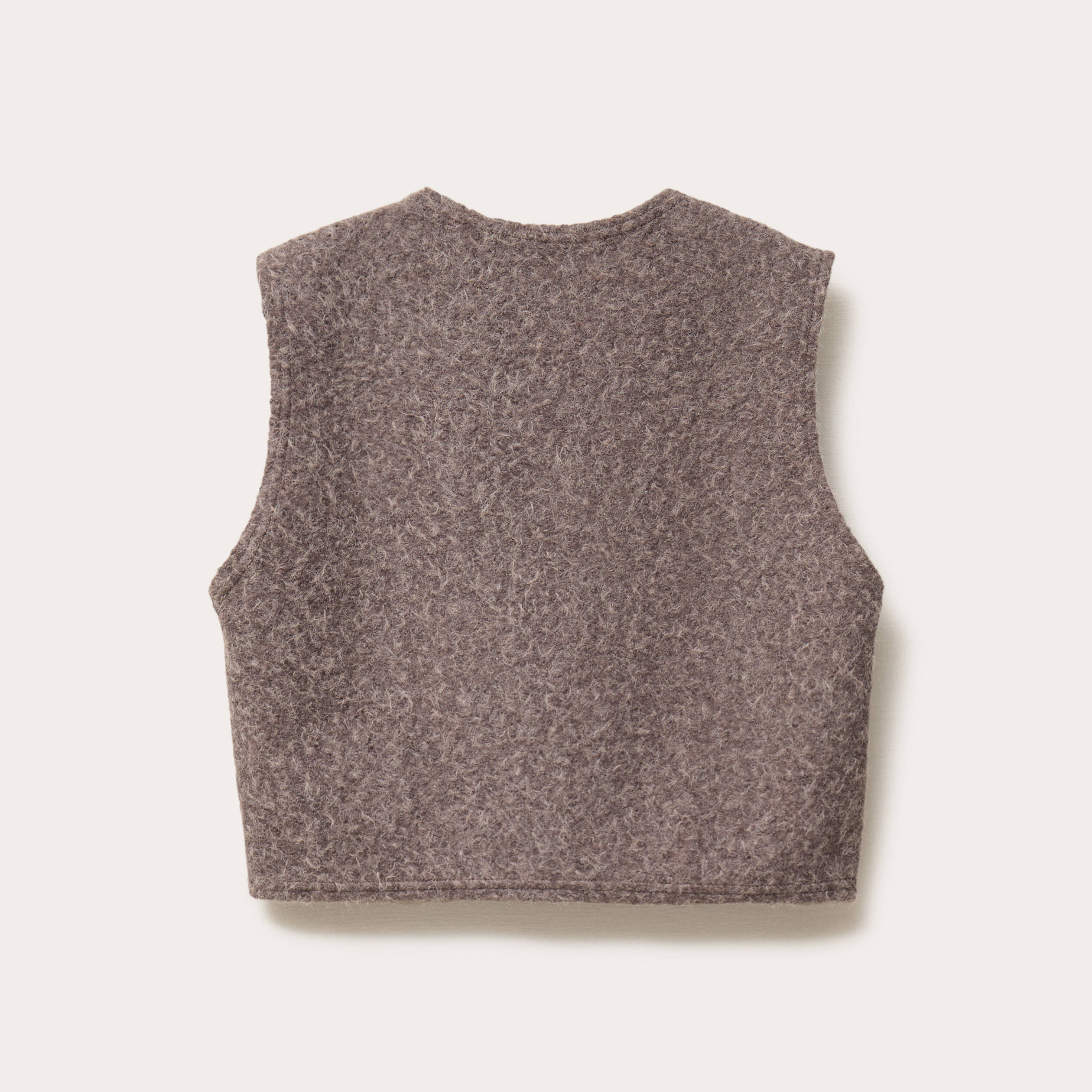 Veste sans manches effet polaire sable femme