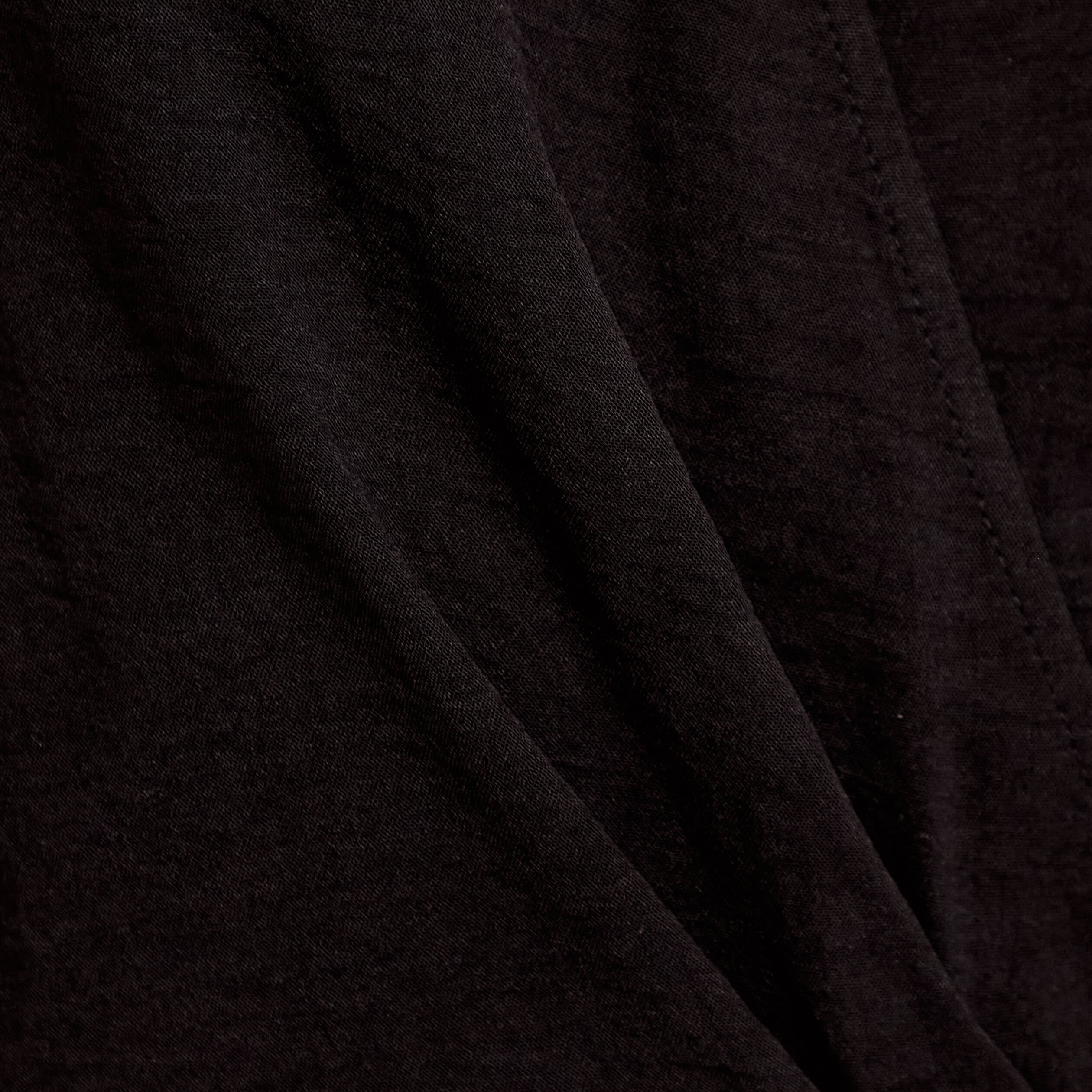 Robe droite 3/4 sans manches col v noir femme
