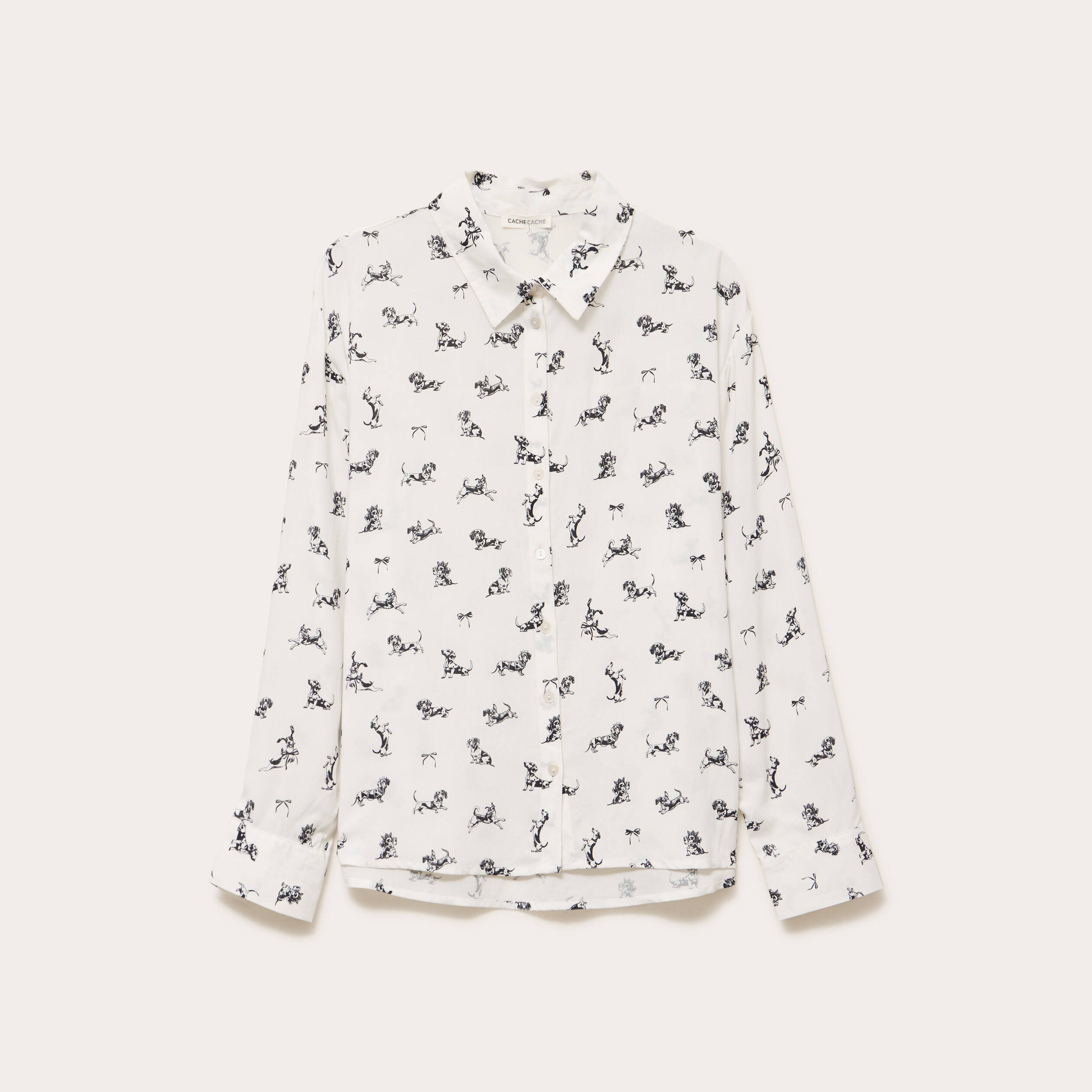 Chemise droite longue blanc femme