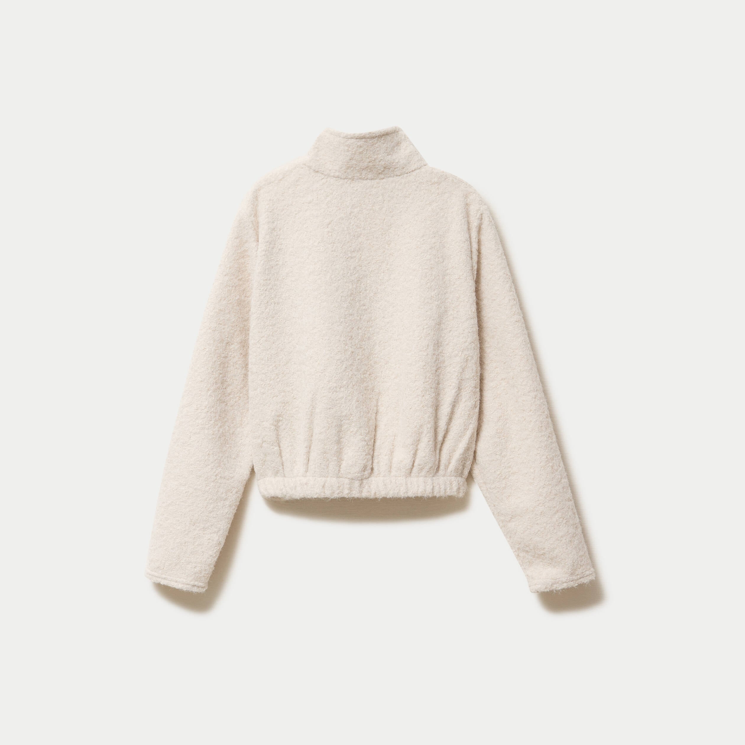 Veste zipp&eacute;e effet polaire beige femme