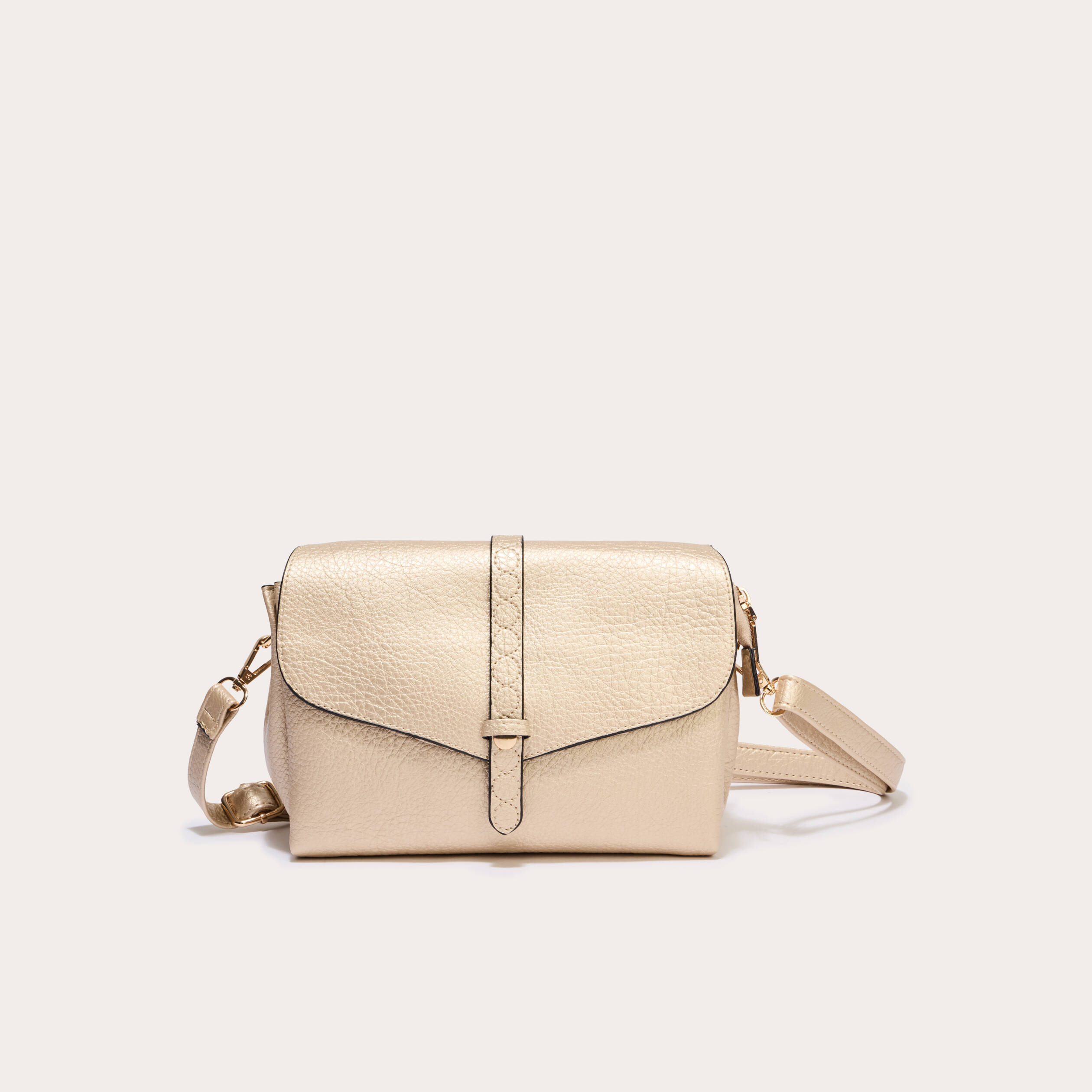 Sac similicuir couleur or femme