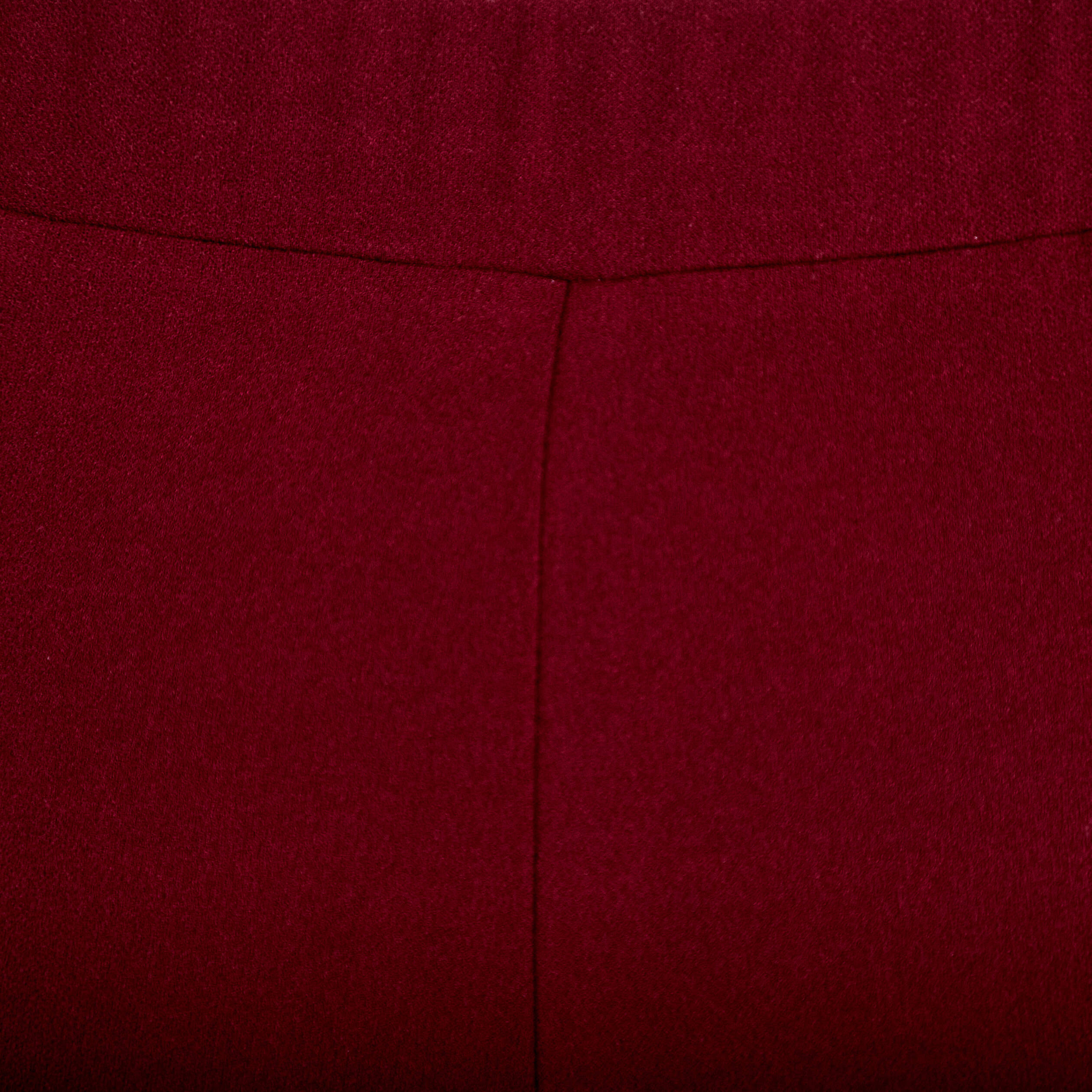 Pantalon large ceinture bijou bordeaux femme