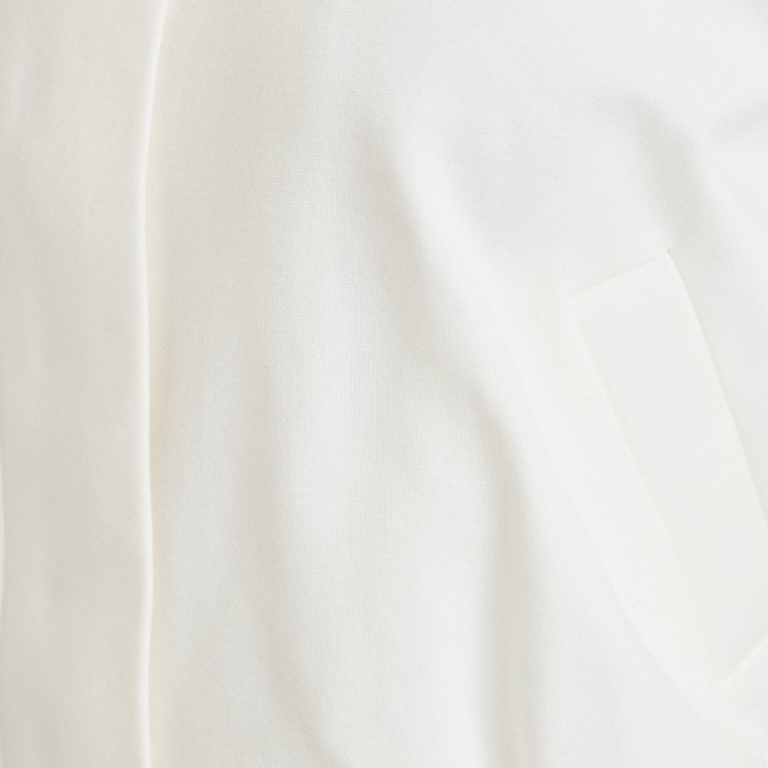 Veste cropped bas resserr&eacute; ecru femme