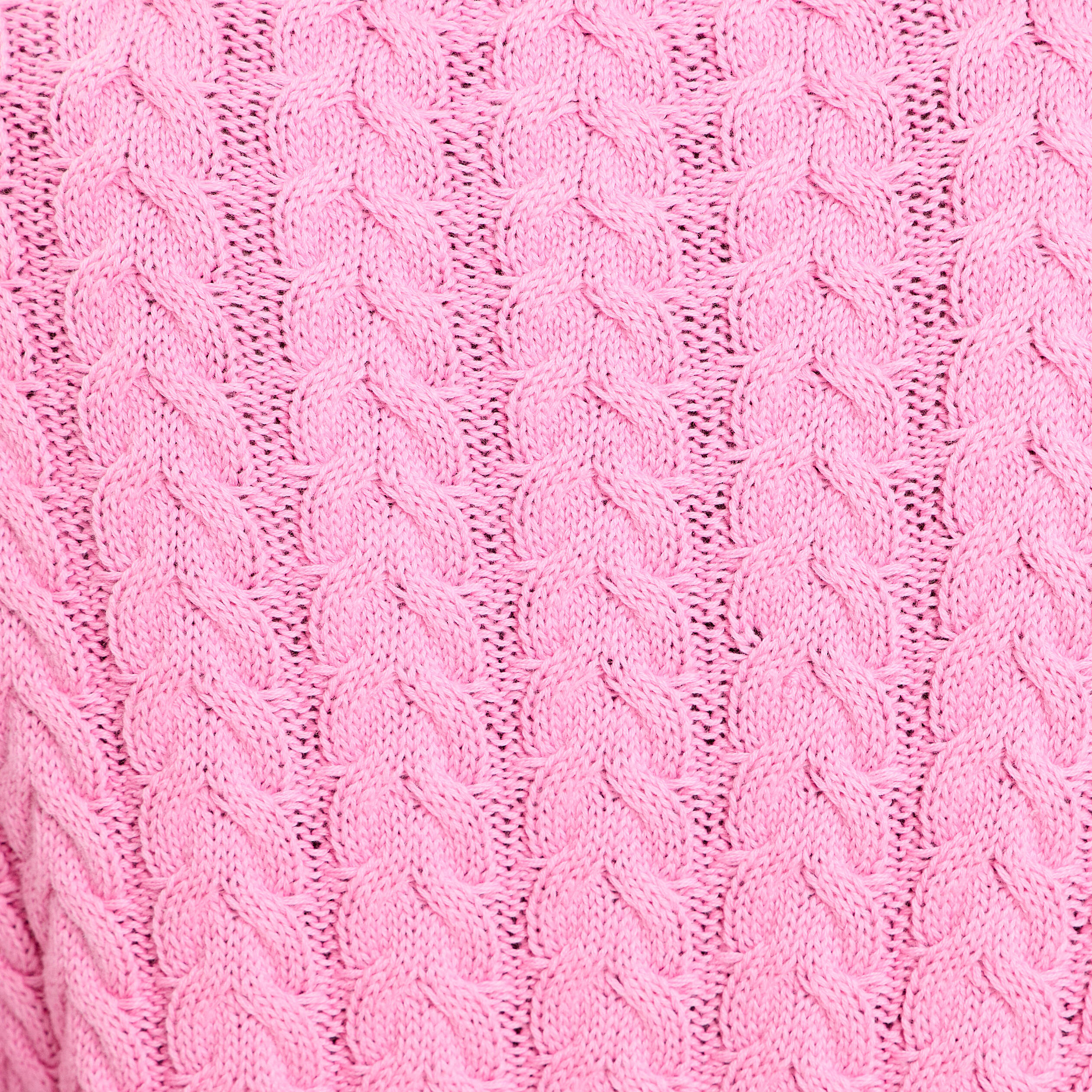 Pull torsad&eacute; rose femme