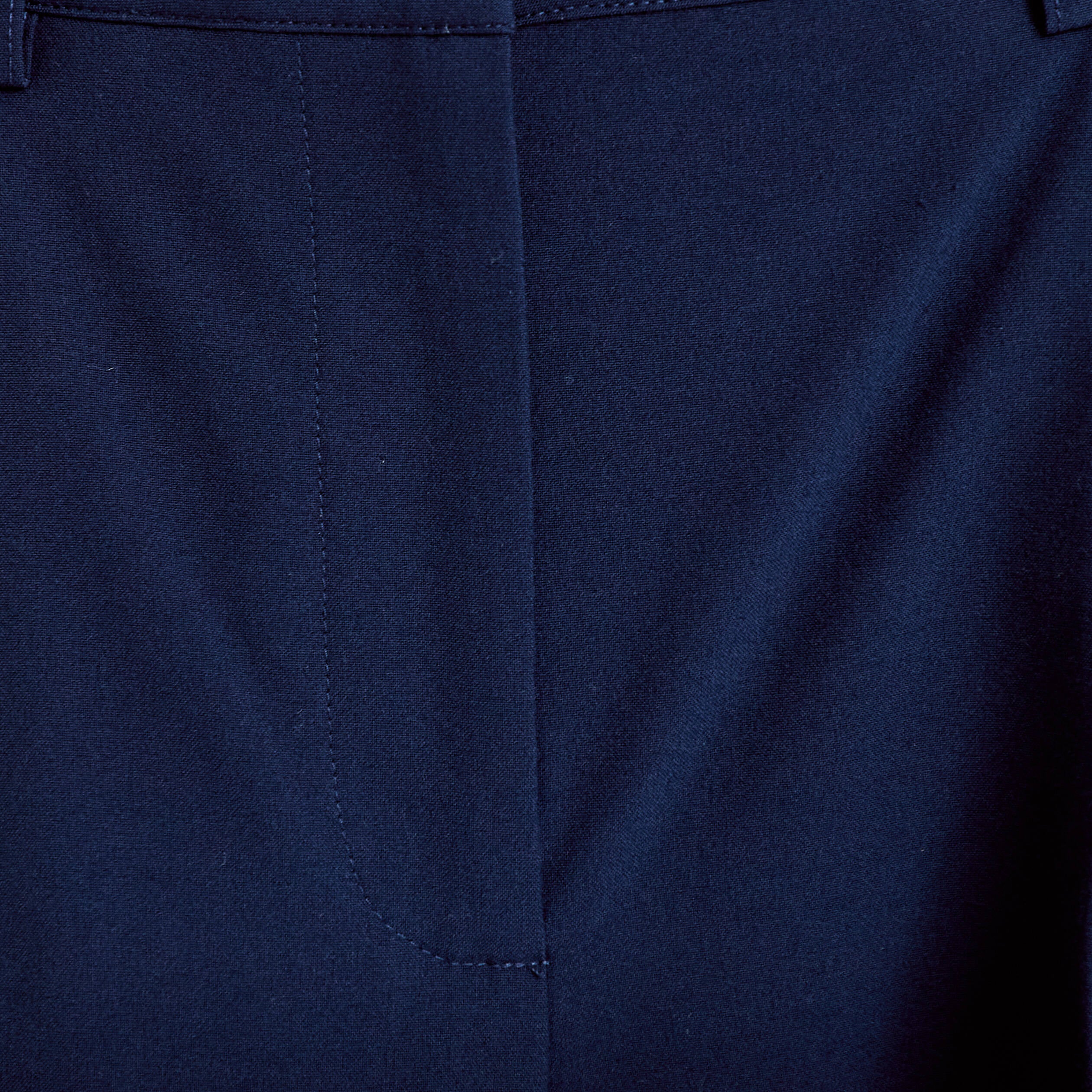 Pantalon bootcut taille standard bleu marine femme