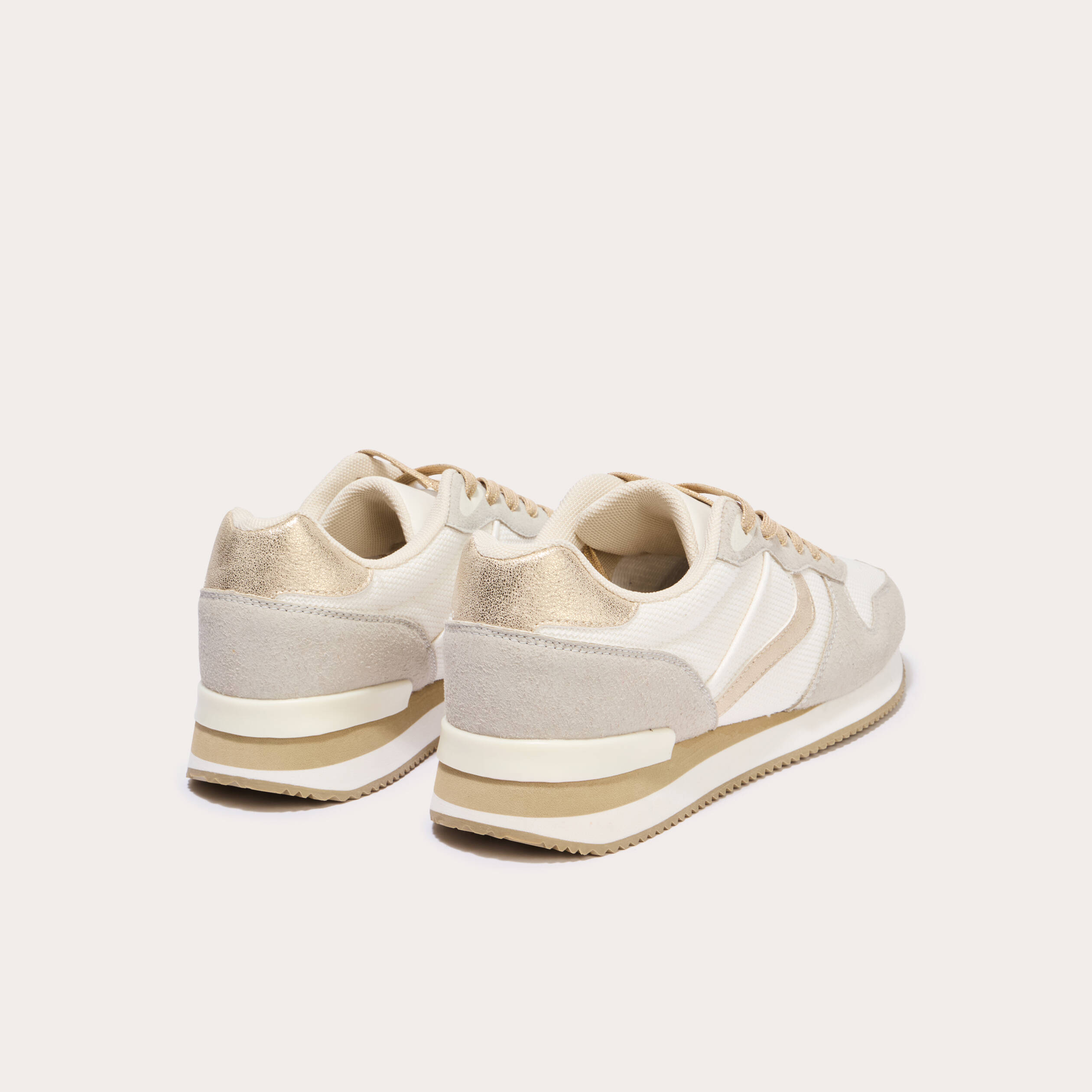 Sneakers plates couleur or femme