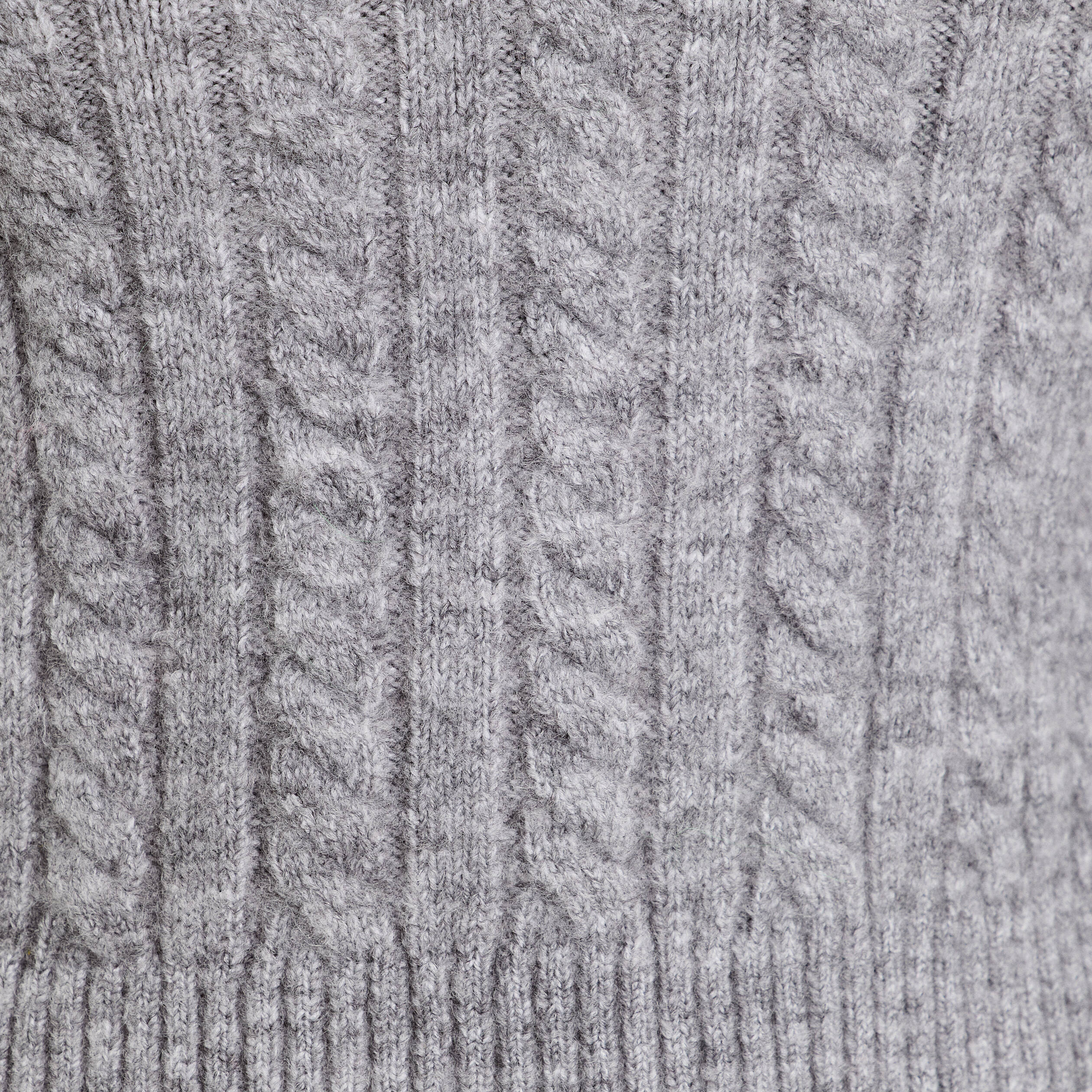 Pull ajust&eacute; col rond manches longues gris fonc&eacute; femme