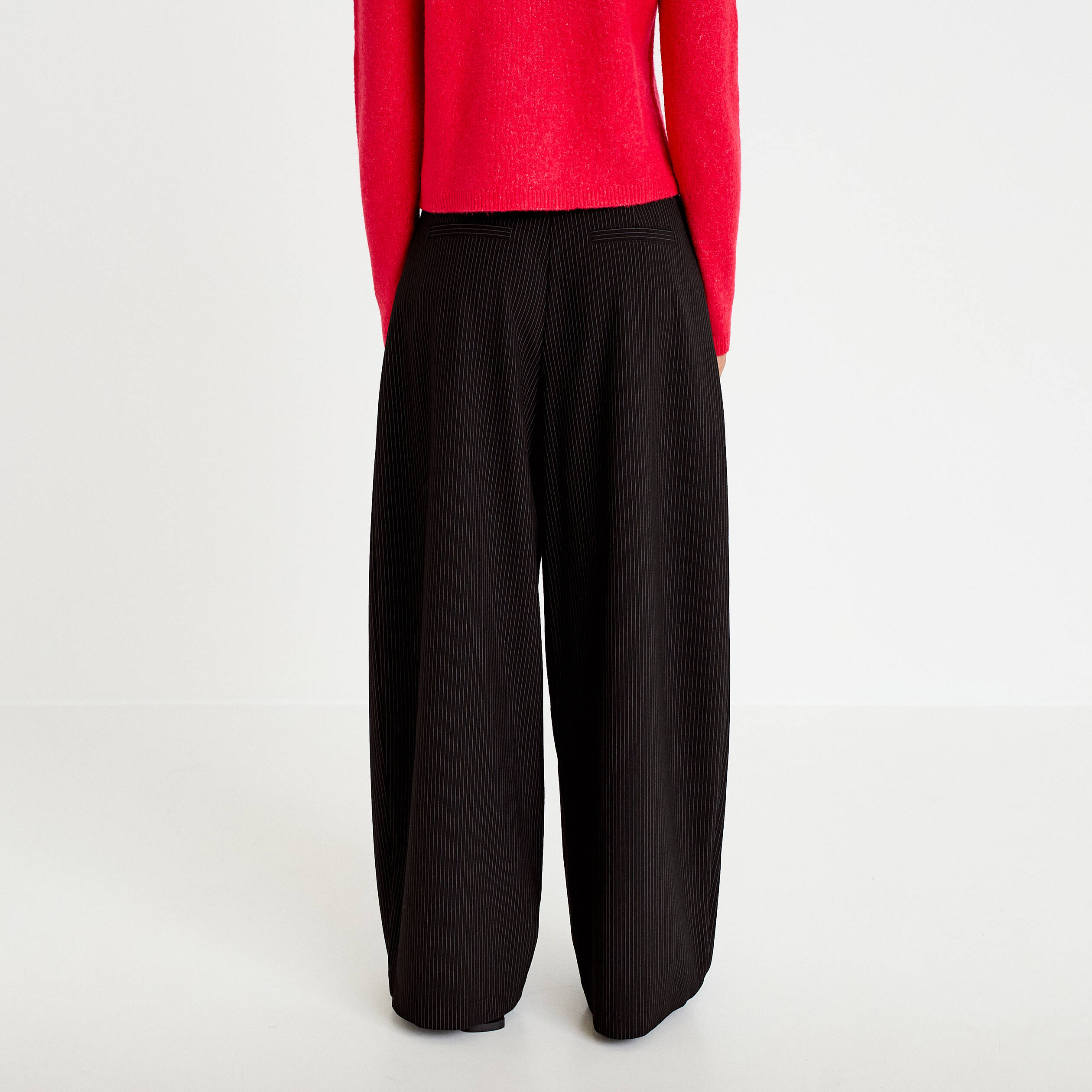 Pantalon bootcut taille standard noir femme
