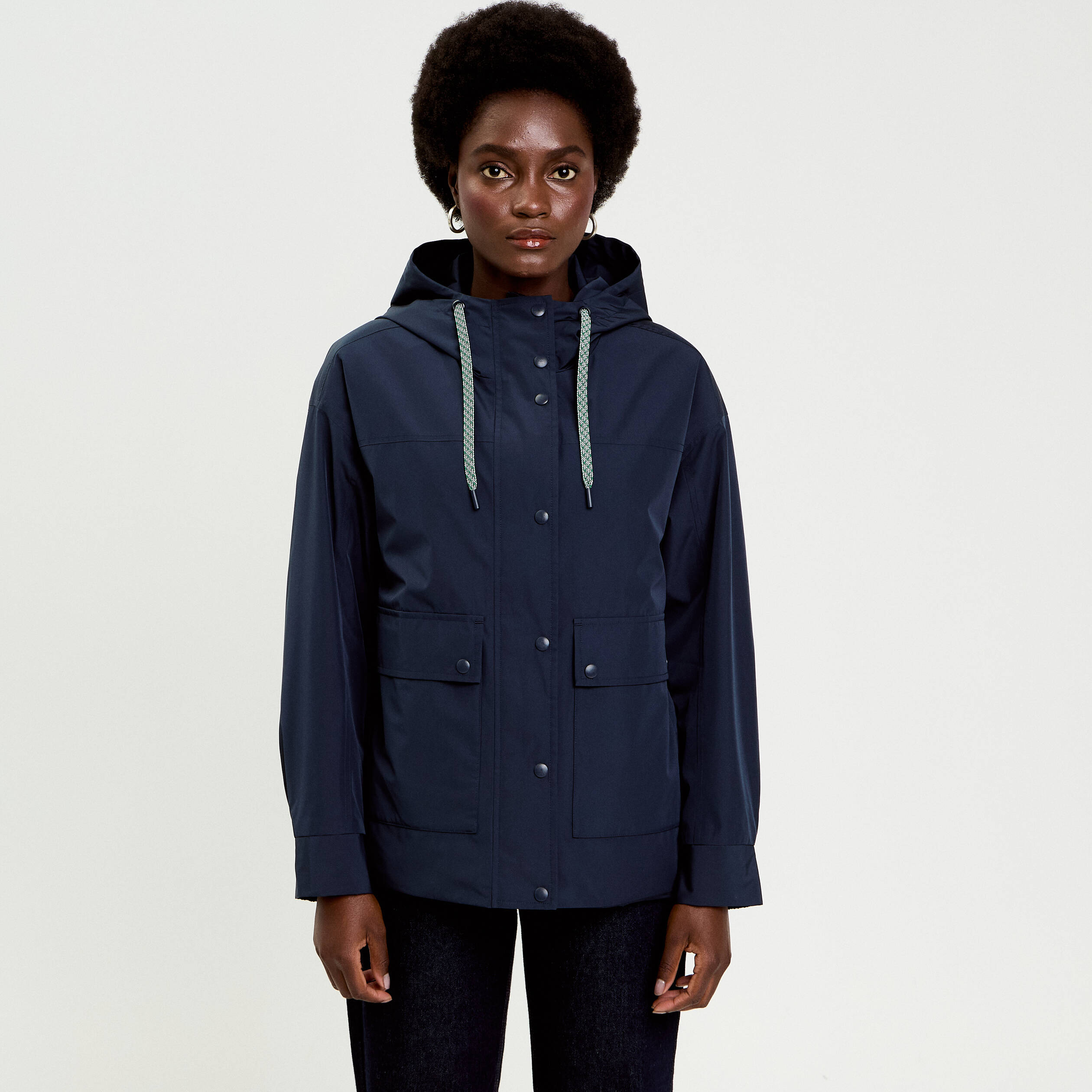 Parka 3-en-1 bleu marine femme