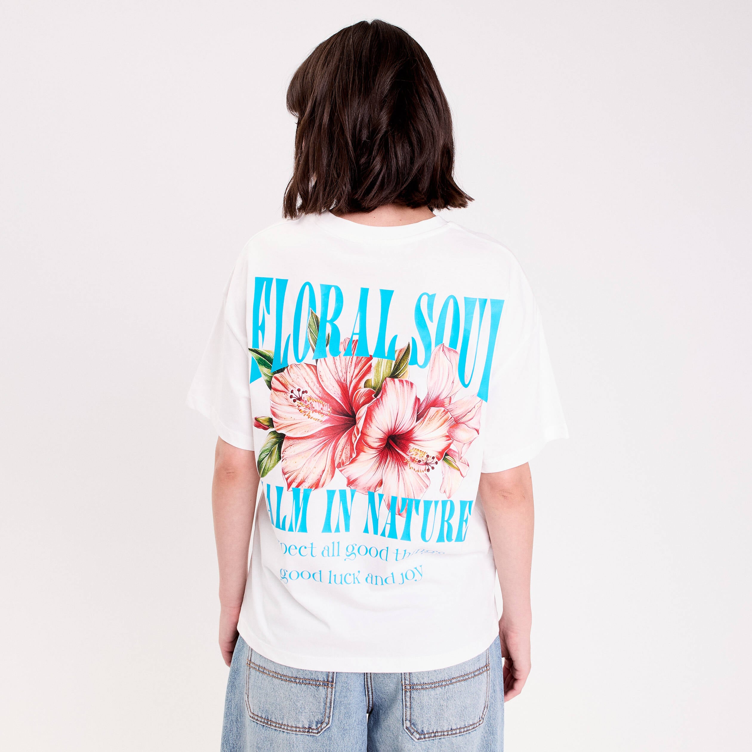 Top oversize manches courtes longues ecru femme