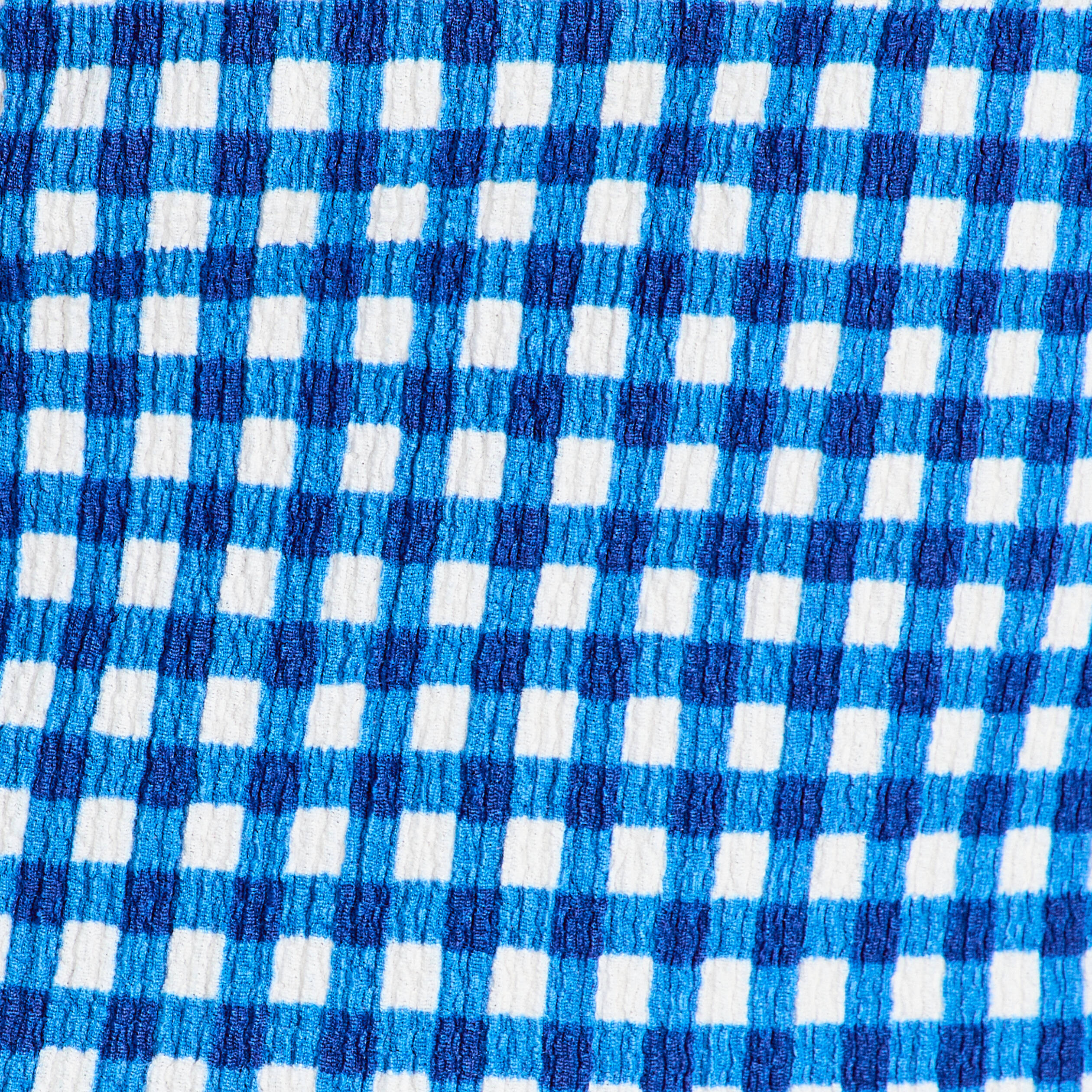 D&eacute;bardeur cropped bretelles bleu electrique femme