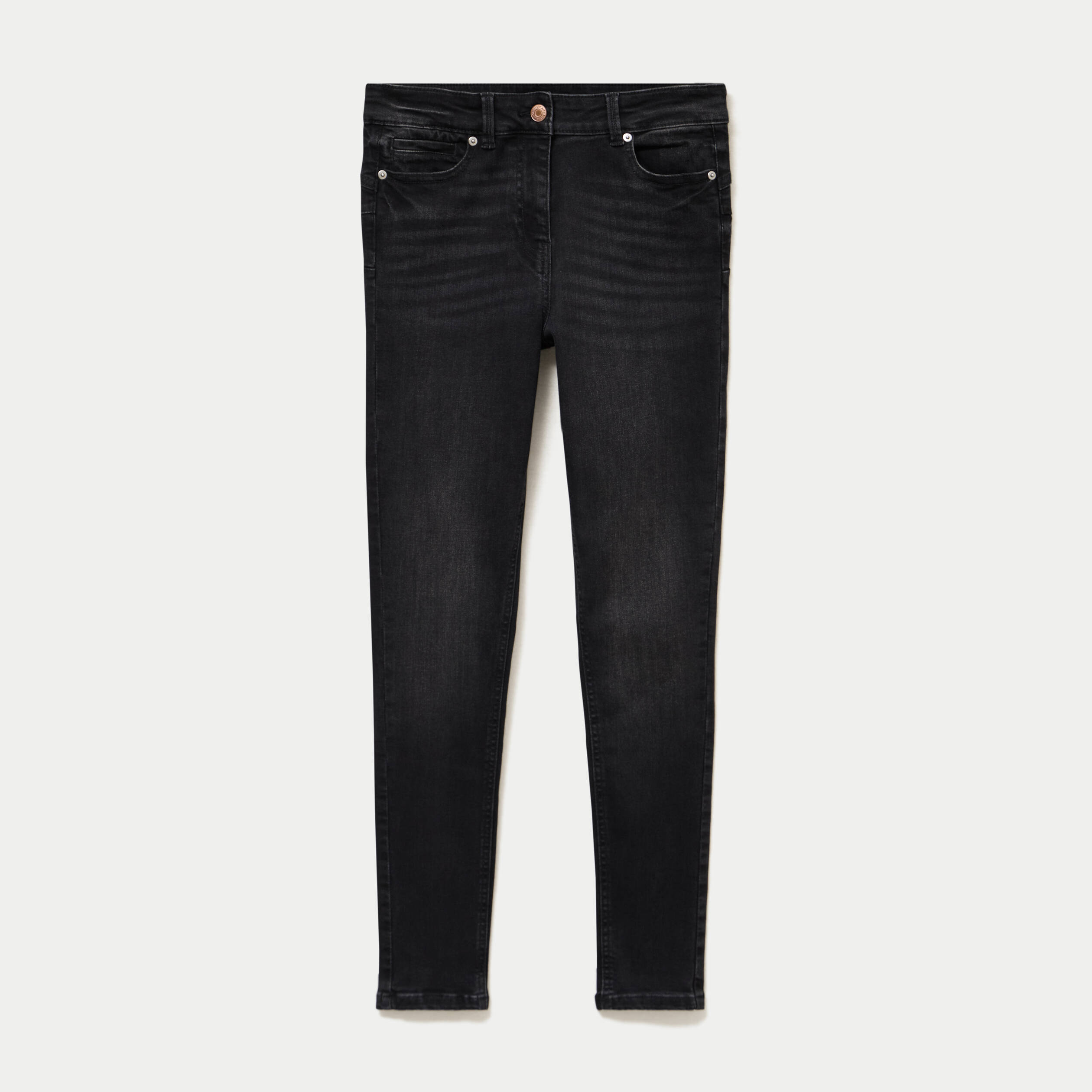 Jean skinny push-up taille standard denim noir femme